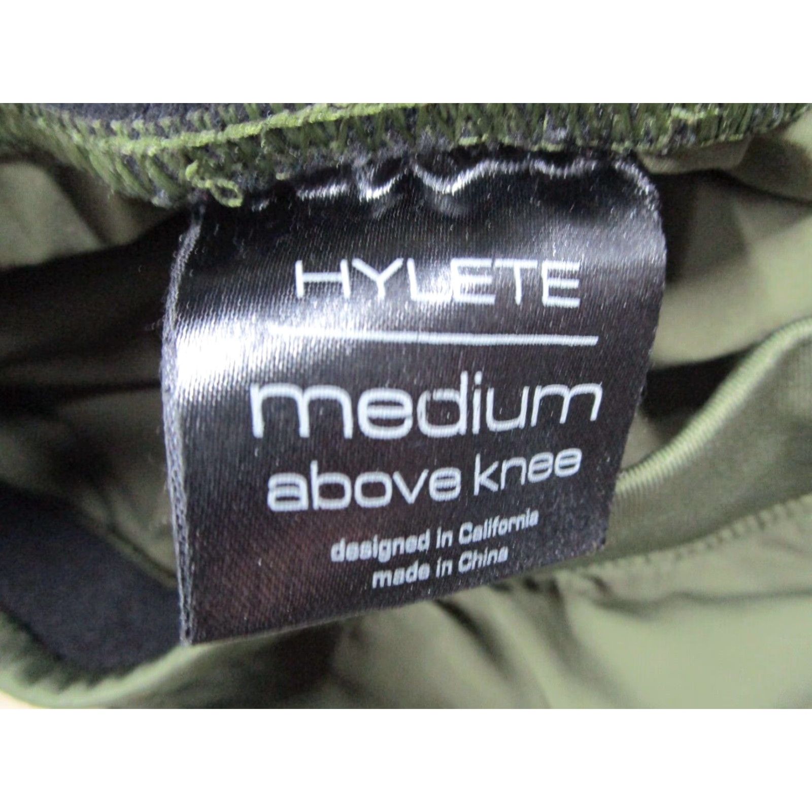 Vintage HYLETE Mens Green Hybrid Shorts Medium 9" Beach Sports Nylon Blend Drawstring Size US 31 - 2 Thumbnail