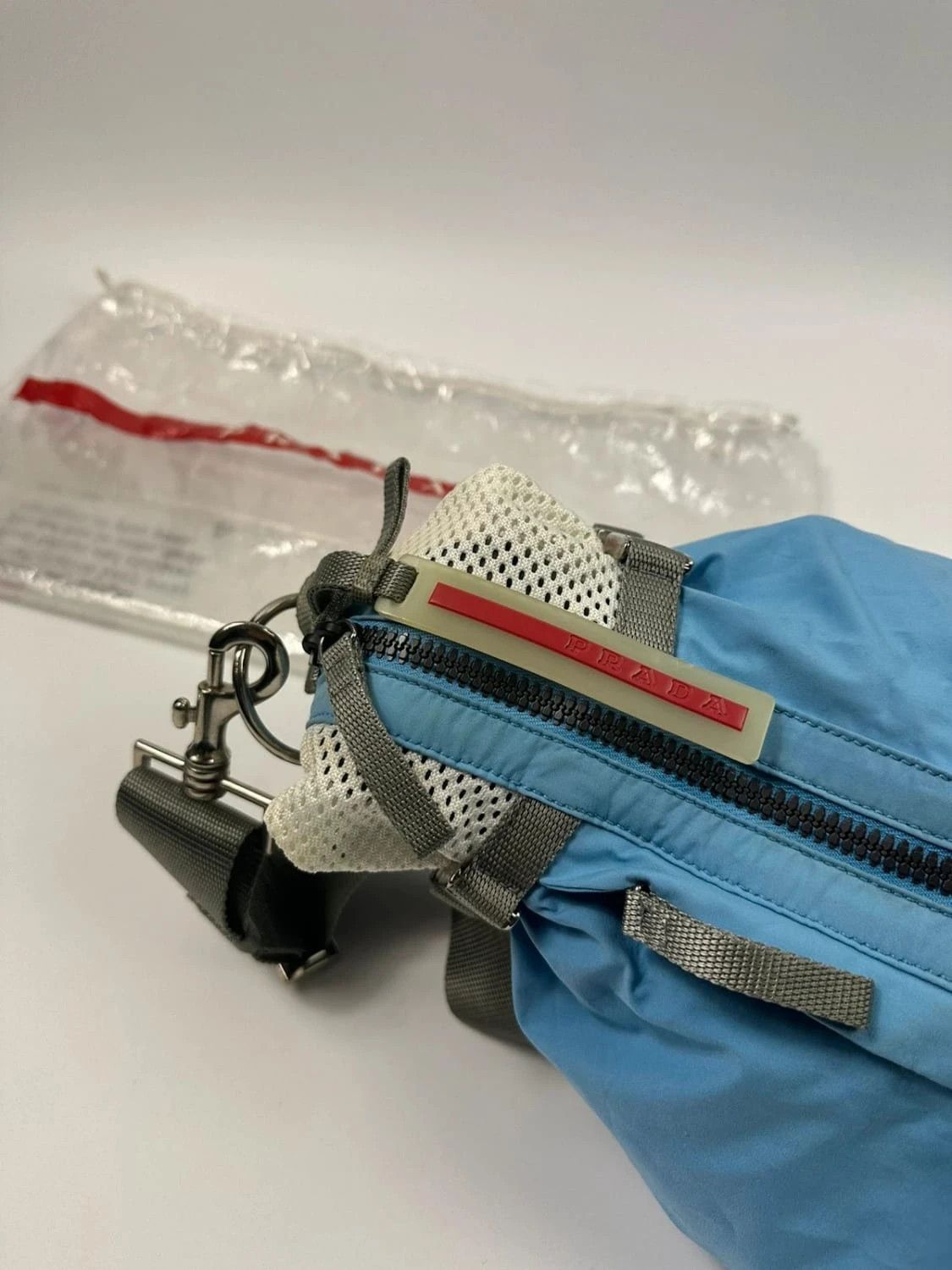 Prada Prada Sport 00´s Mesh Sky Blue Sling Bag Size ONE SIZE - 8 Thumbnail