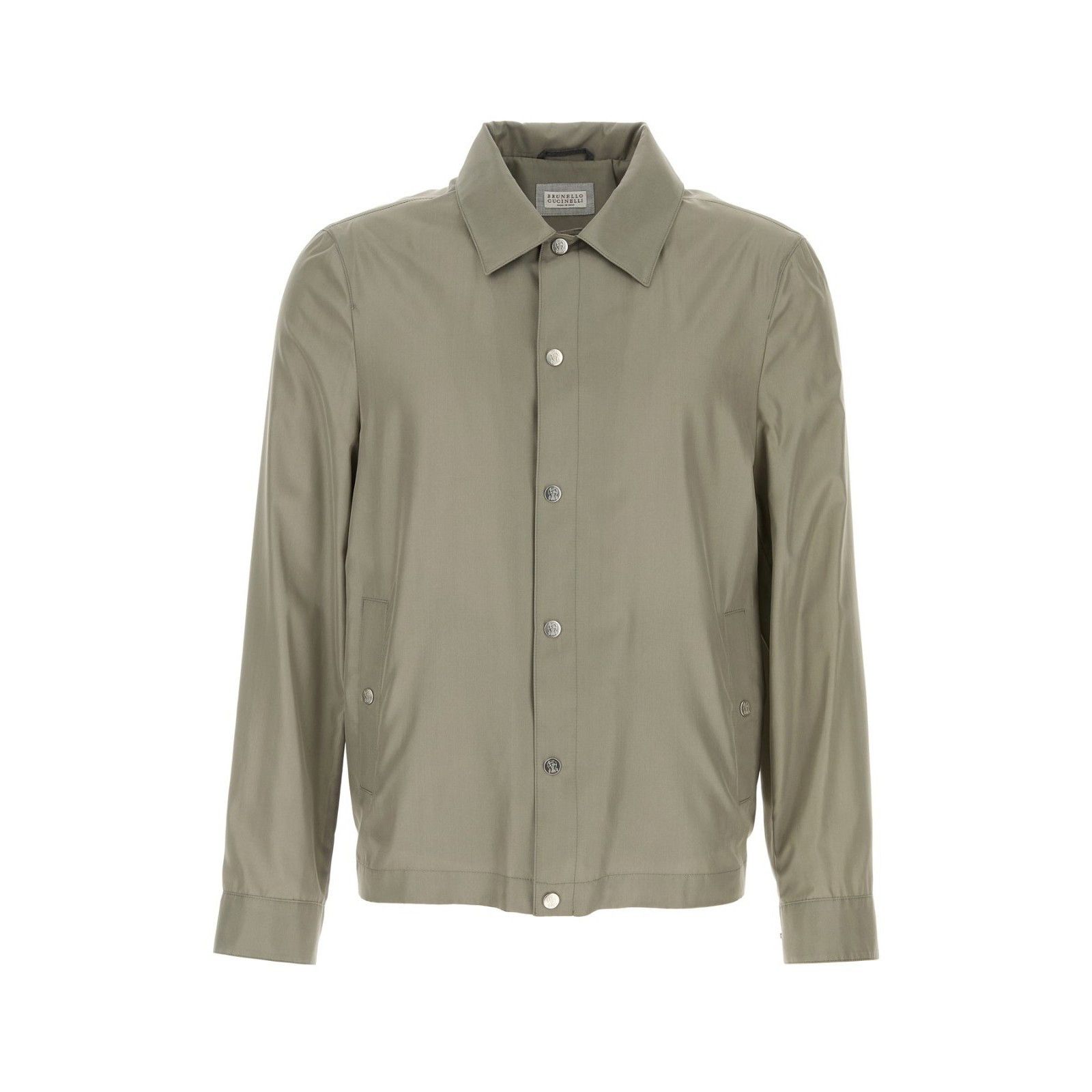 Brunello Cucinelli BRUNELLO CUCINELLI Gray Silk Blend Jacket New & Authentic (M Size US M / EU 48-50 / 2 - 1 Thumbnail
