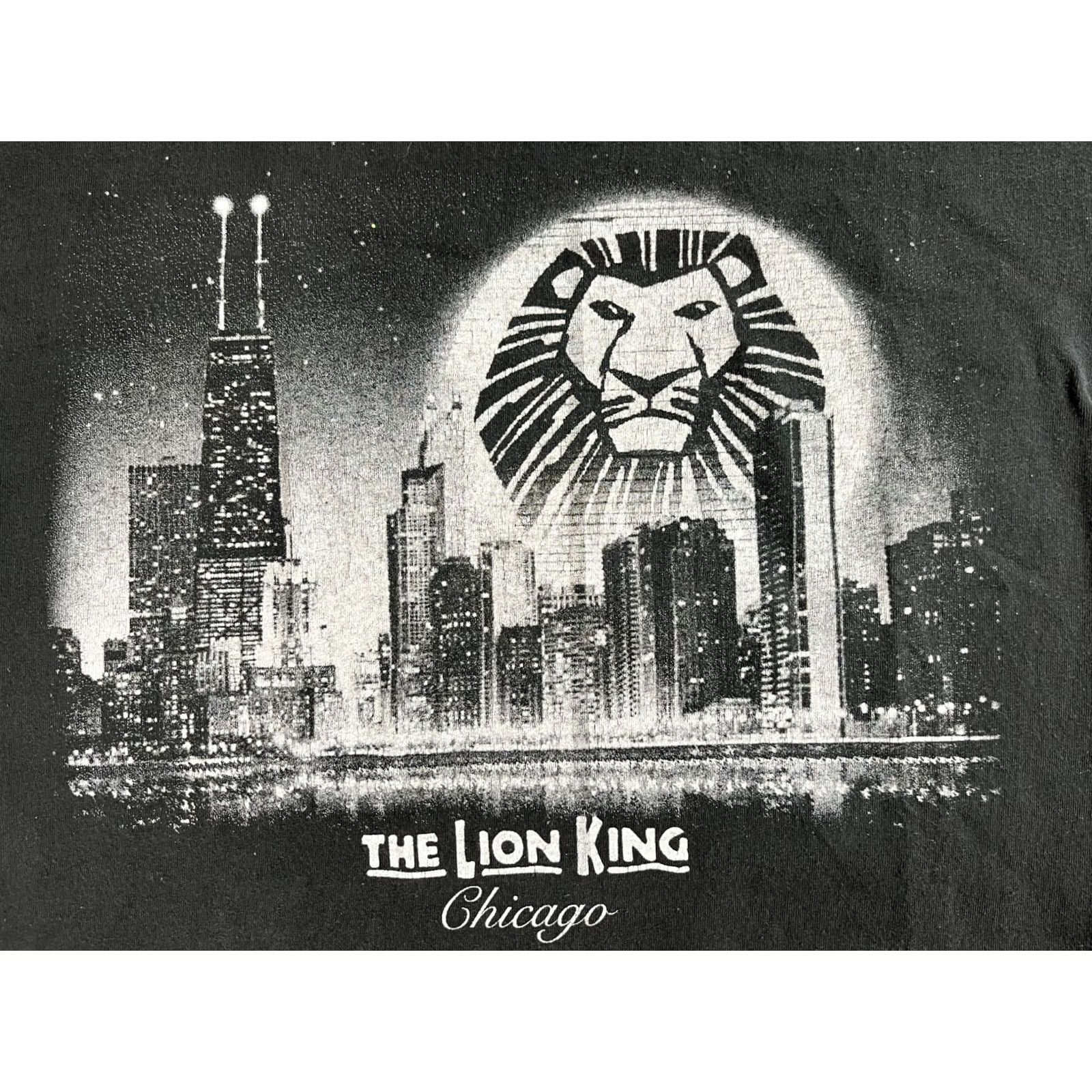 Disney Disney The Lion King Chicago Unisex Adult T-Shirt Sz L Black Cotton Short Sleeve Crew Neck Mockup Pre-owned Disney Brand Mens Womens Size US L / EU 52-54 / 3 - 4 Thumbnail