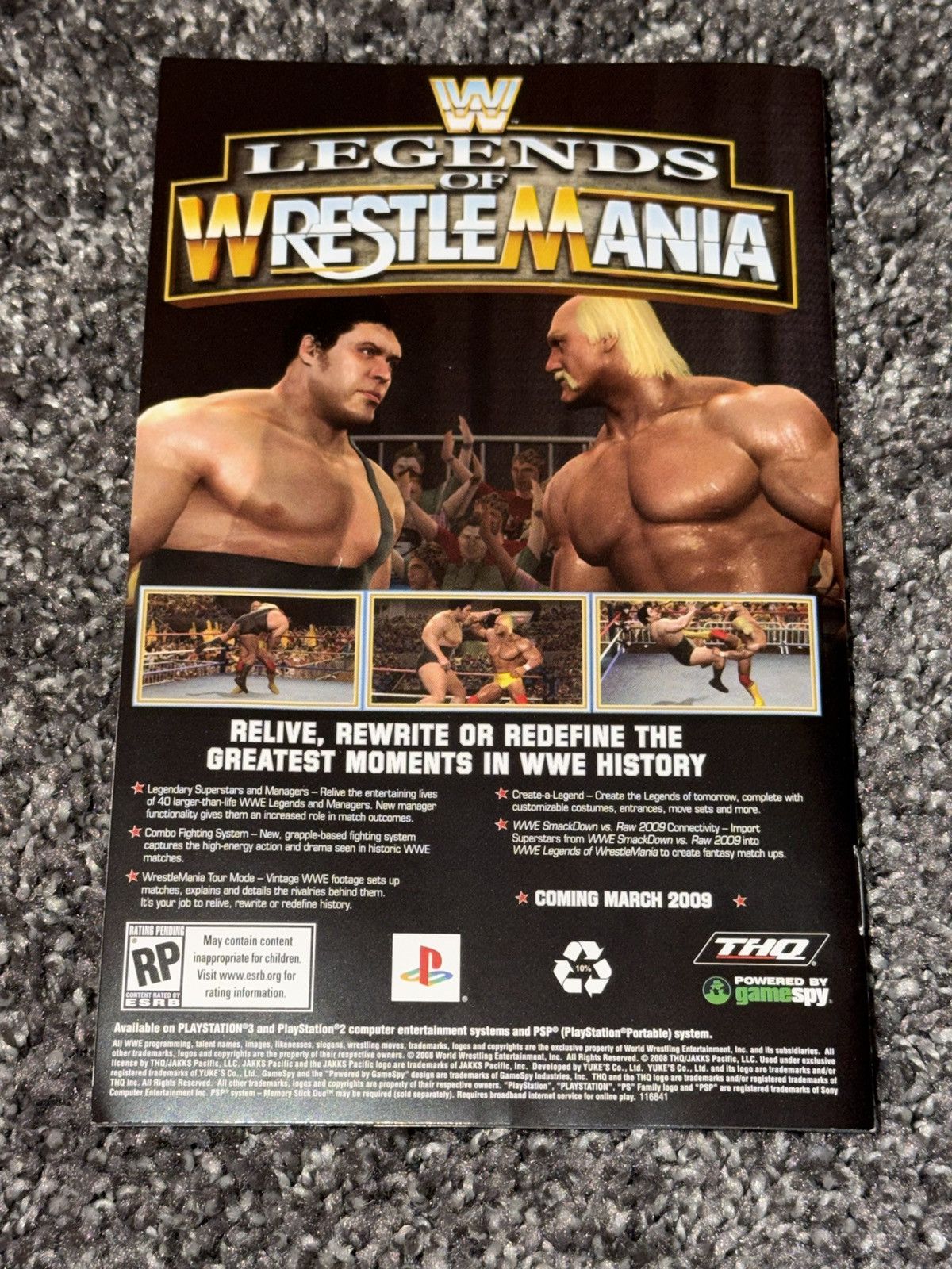 WWE Sony PlayStation 2 WWE Wrestling Smackdown Vs Raw 2009 Size ONE SIZE - 18 Thumbnail