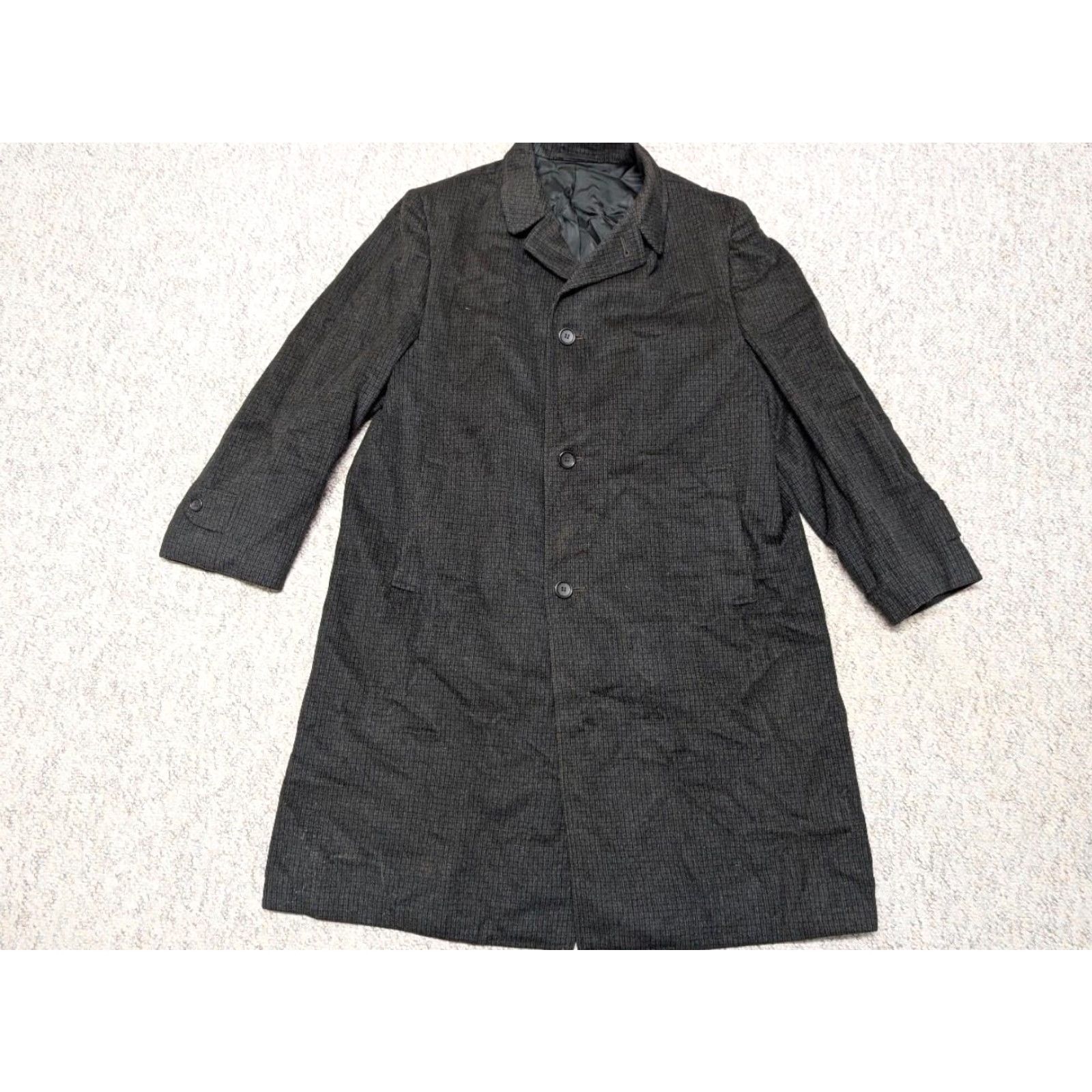 Vintage VINTAGE Richman Brothers Overcoat Shirt Mens 44 Black Plaid Wool Wool Coat 1960s 1960s overcoat check Size US L / EU 52-54 / 3 - 2 Thumbnail