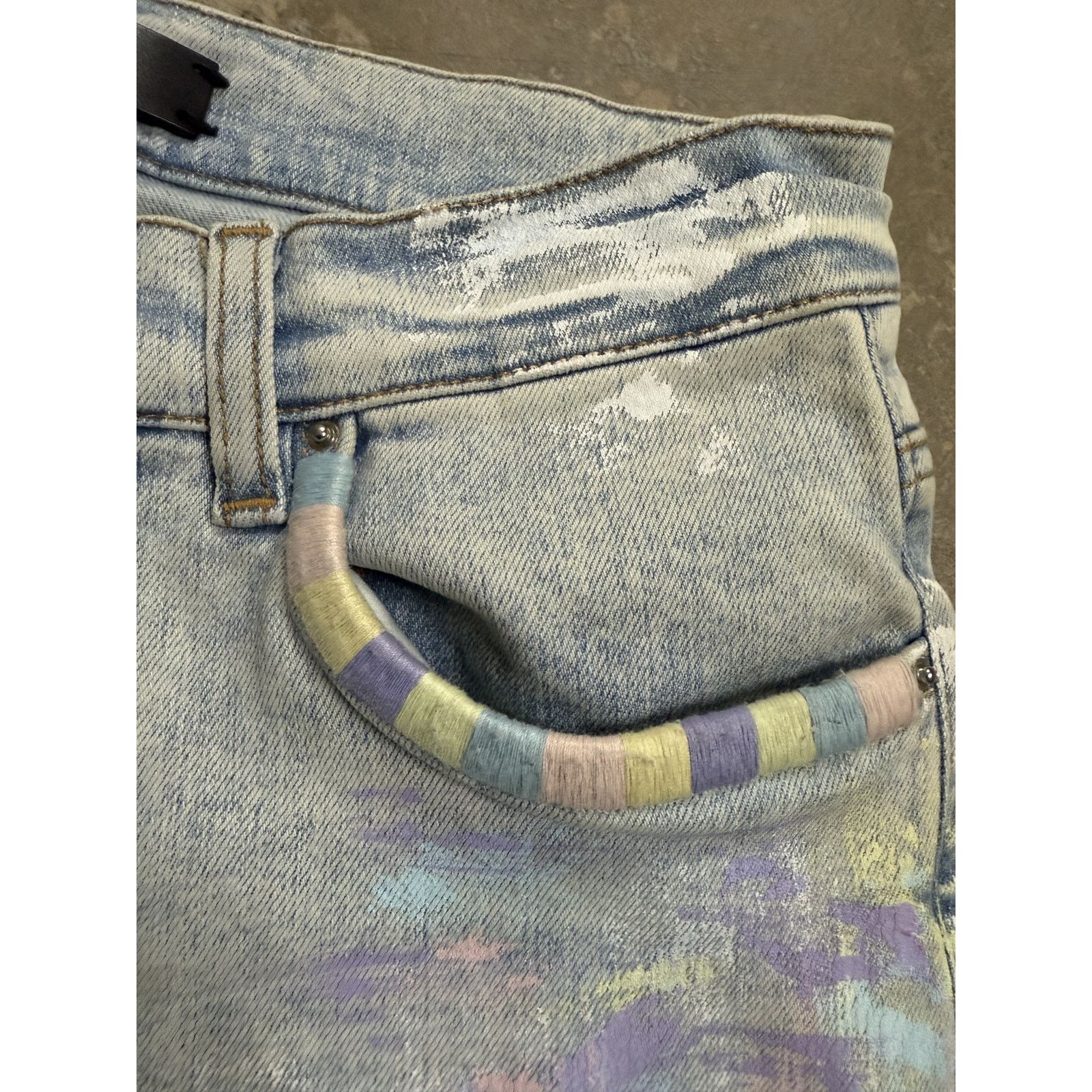 Amiri Amiri Jeans Light Wash Easter Thrasher Used 30 Size US 30 / EU 46 - 3 Thumbnail