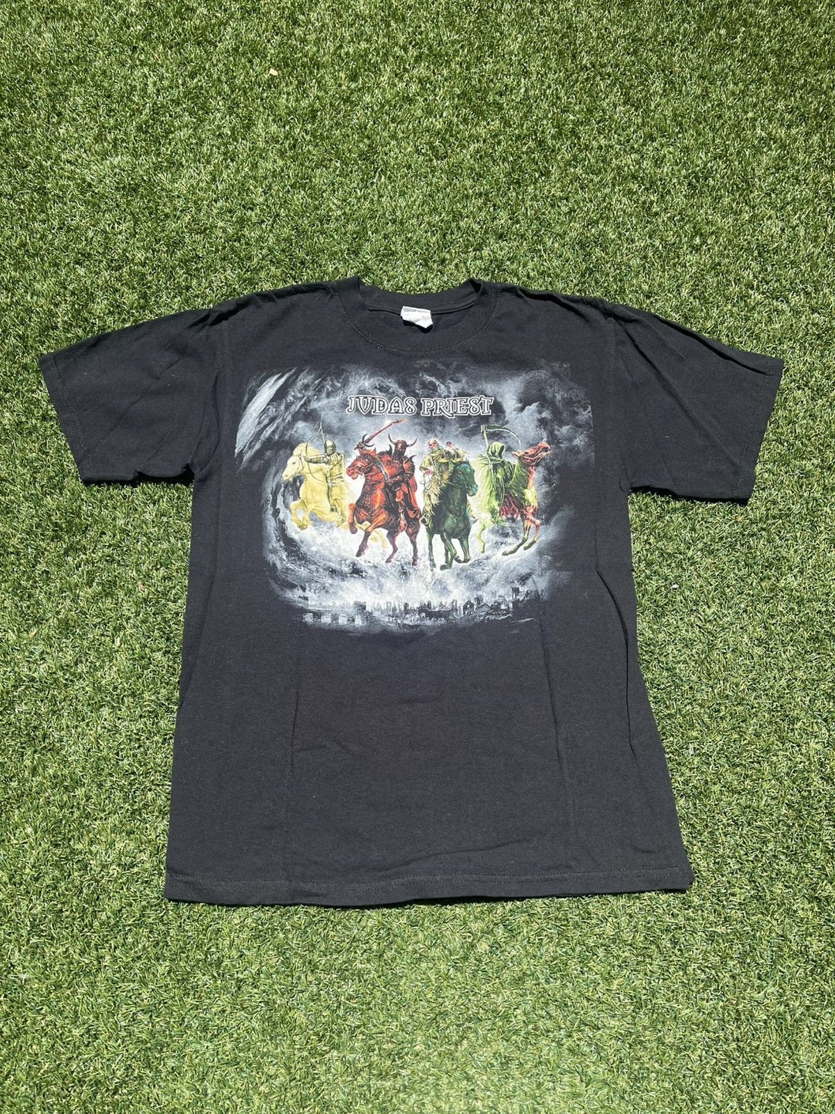 Band Tees × Vintage VTG 00’s Judas Priest Nostradamus Four Horsemen Band Tee Size US M / EU 48-50 / 2 - 1 Thumbnail