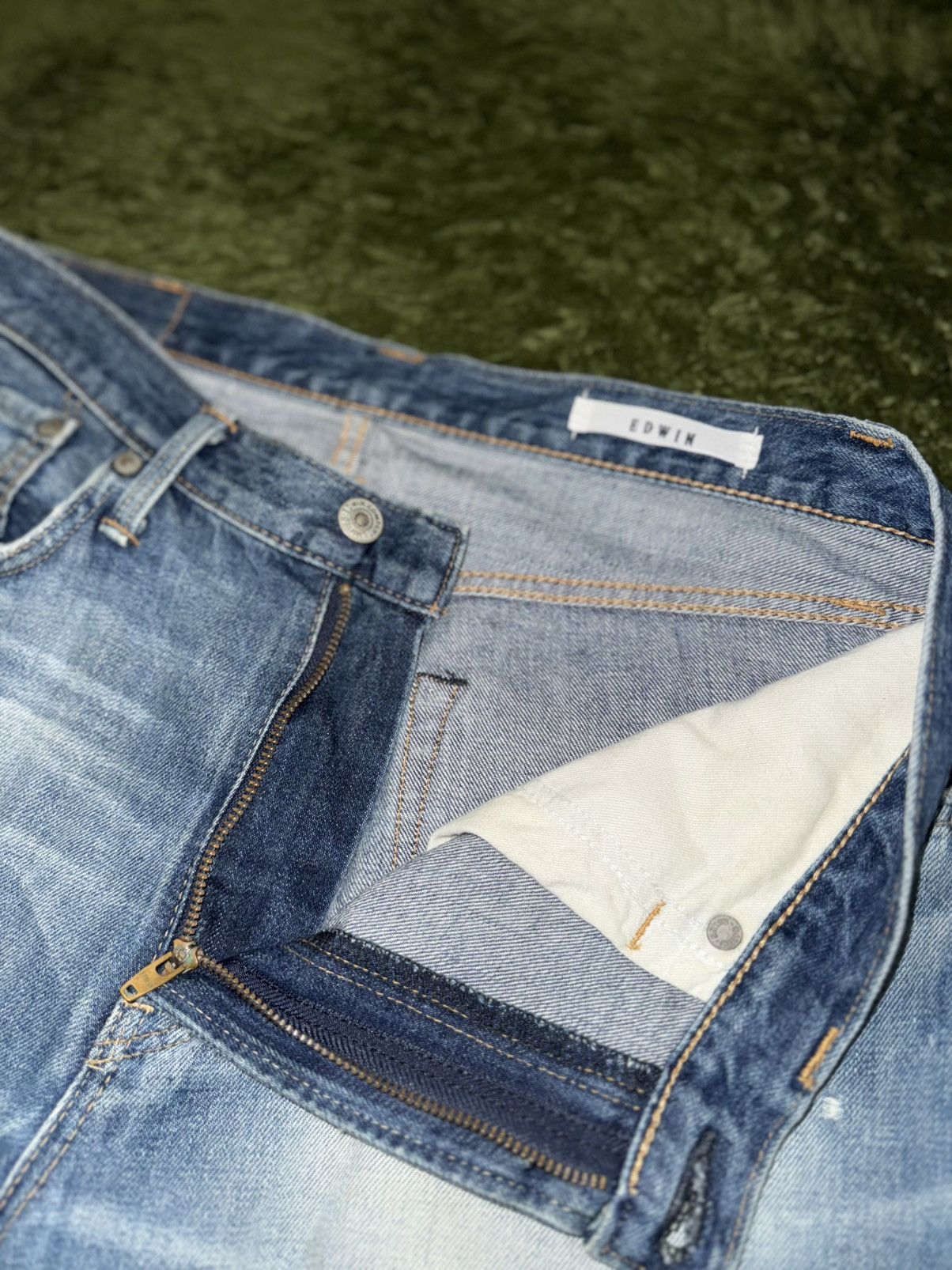 Edwin [33] EDWIN 503 Vintage Washed Denim Pants Made in Japan Size US 33 - 3 Thumbnail