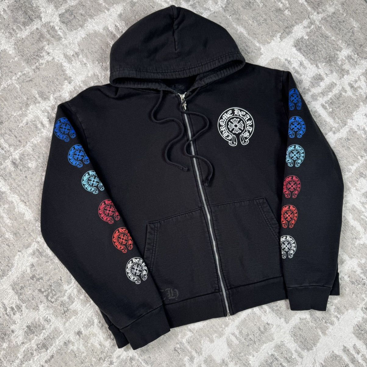Horseshoe multi-color zip up hoodie