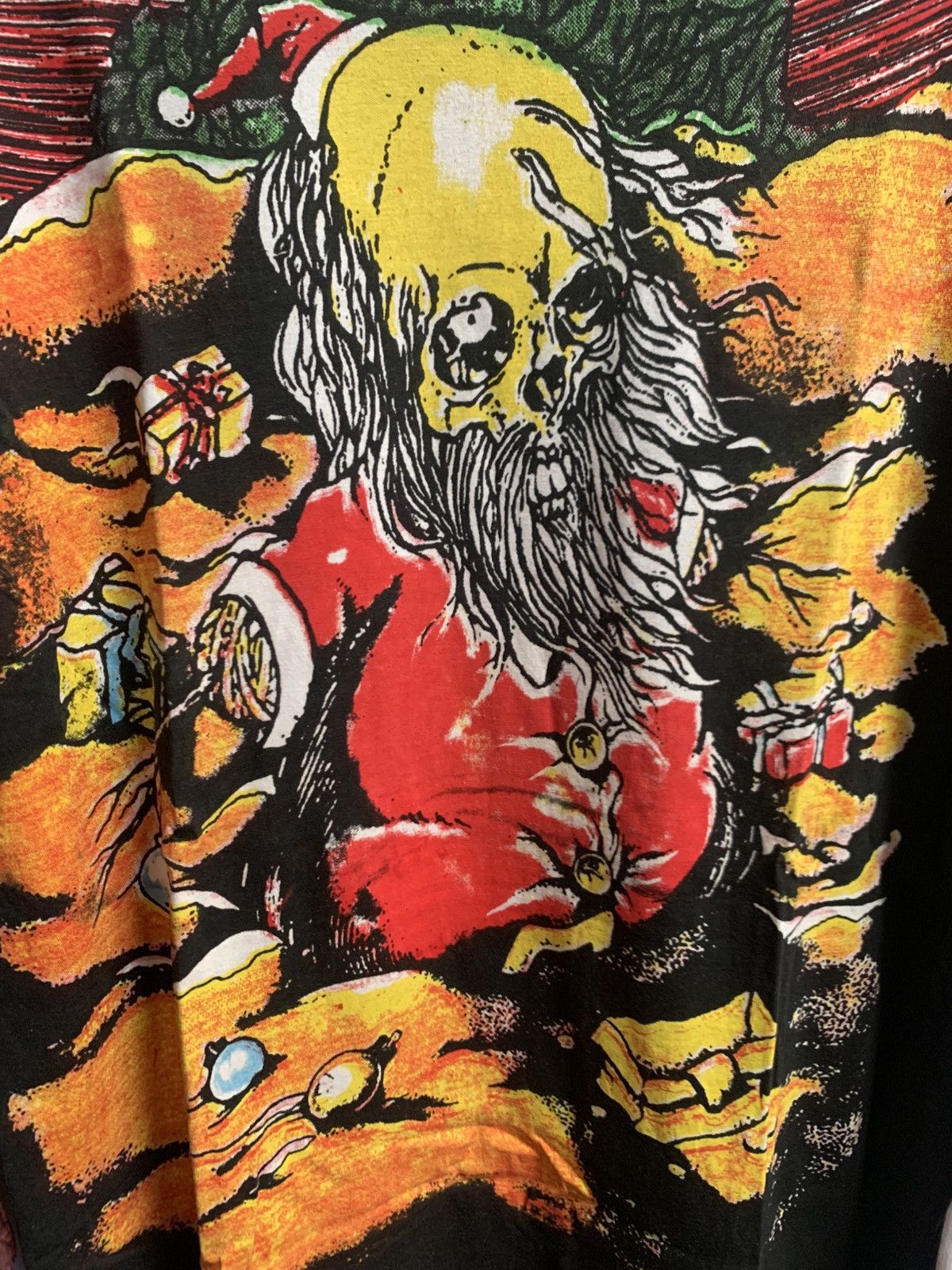 Vintage Vtg Sanda Kuwait PUSHEAD EVIL SANTA Rags 72 all over print Size US XL / EU 56 / 4 - 3 Thumbnail