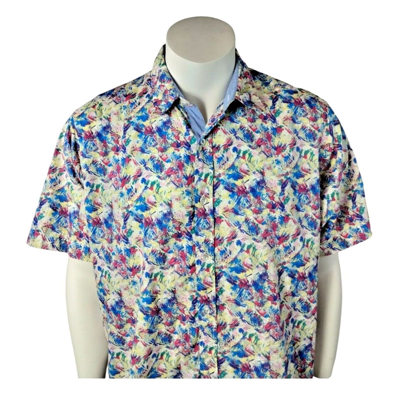 Cremieux Daniel Cremieux Colorful Mens Button Down Short Sleeve Shirt Size US XL / EU 56 / 4 - 1 Thumbnail
