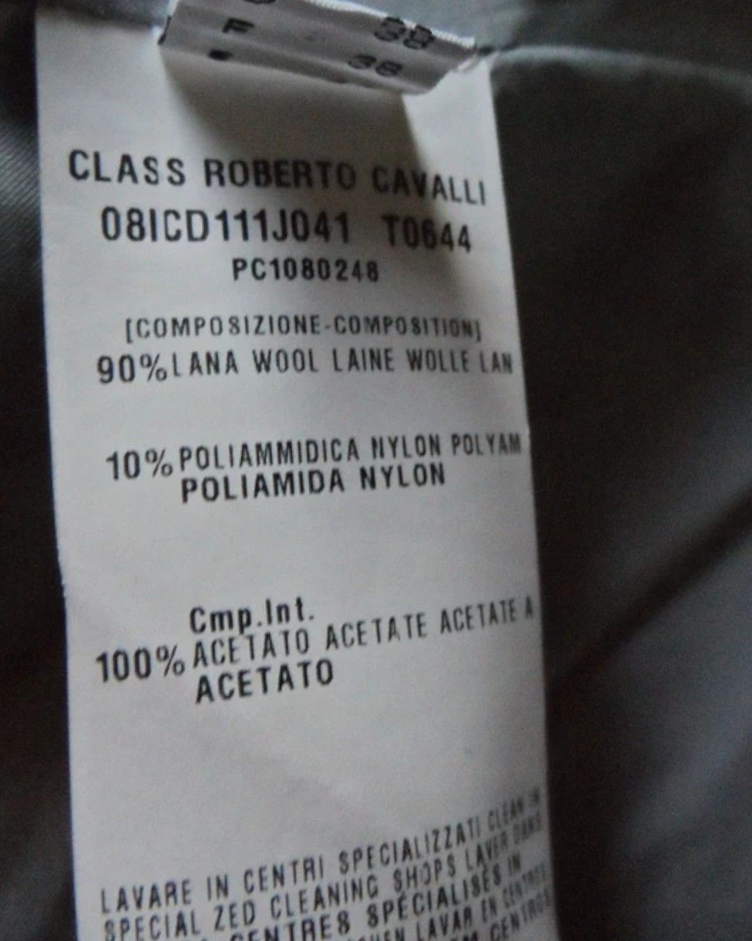 Roberto Cavalli RABBIT FUR WOOL COAT JACKET Size M / US 6-8 / IT 42-44 - 5 Thumbnail