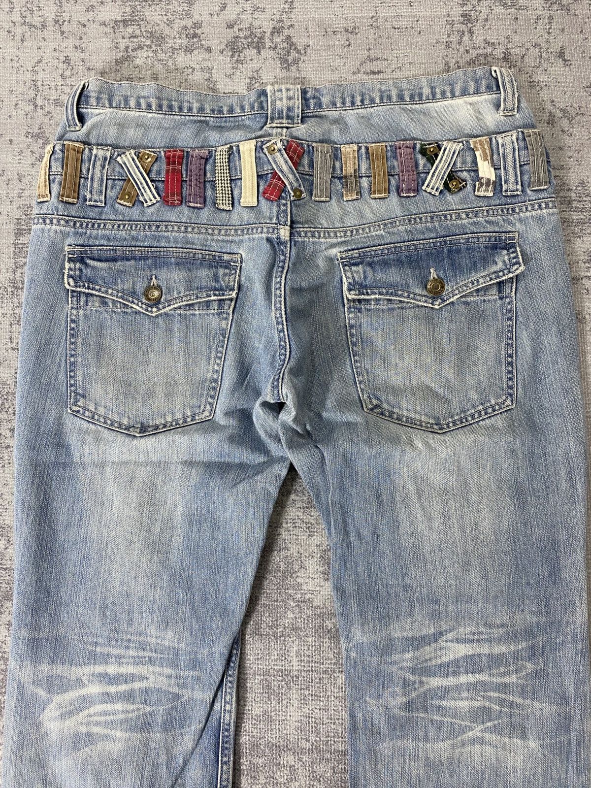 Japanese Brand double waist jeans japanese brand rageblue ifsx lgb Size US 34 / EU 50 - 4 Thumbnail