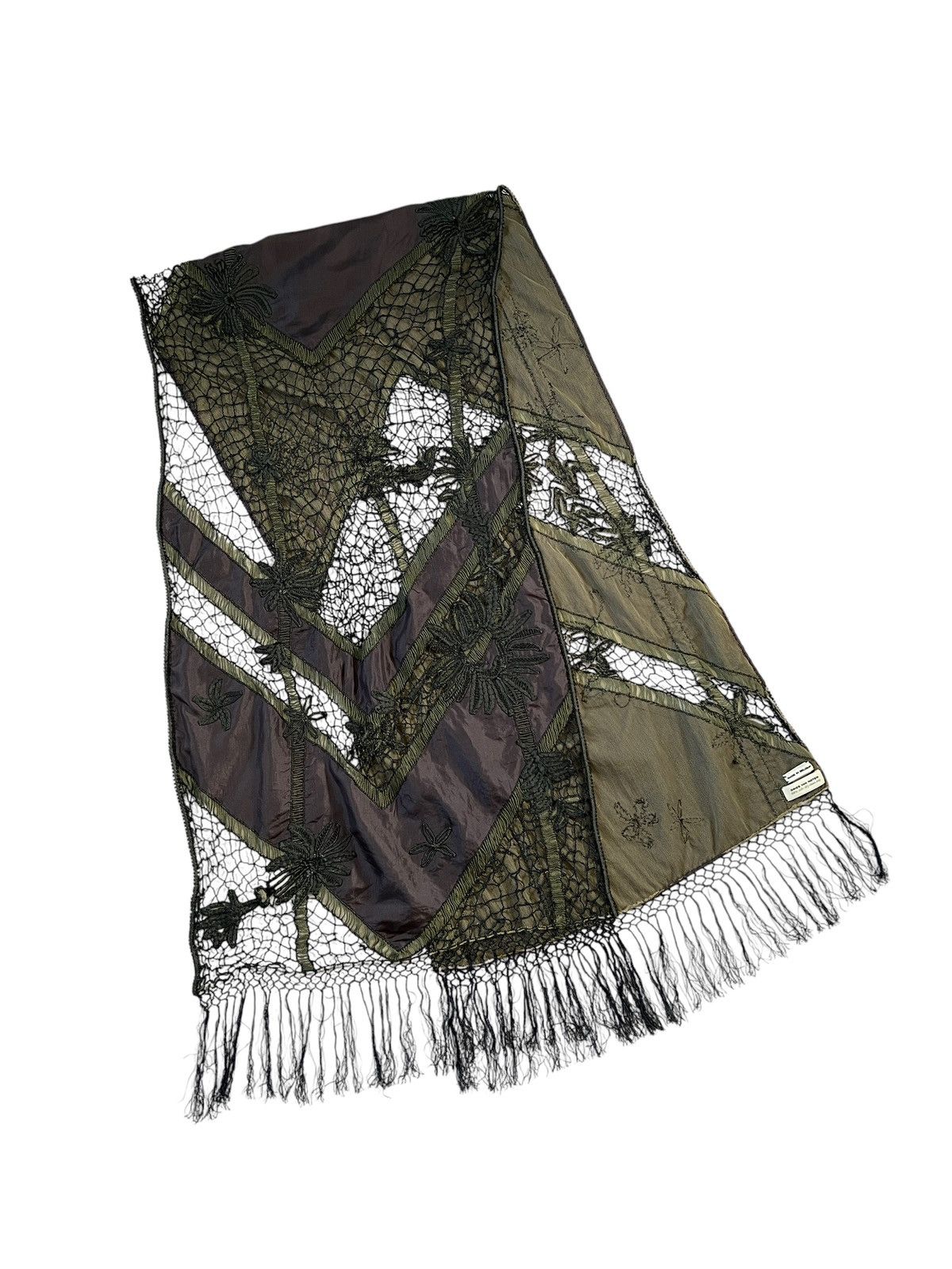 Dries Van Noten Dries Van Noten Handmade Lace Silk Scarf Size ONE SIZE - 1 Thumbnail