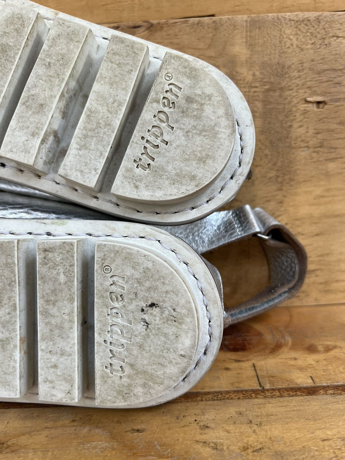 Trippen Trippen Fez F Women's Silver Flat Shoes Size EU 41 / US 9 Size US 11 / IT 41 - 14 Thumbnail