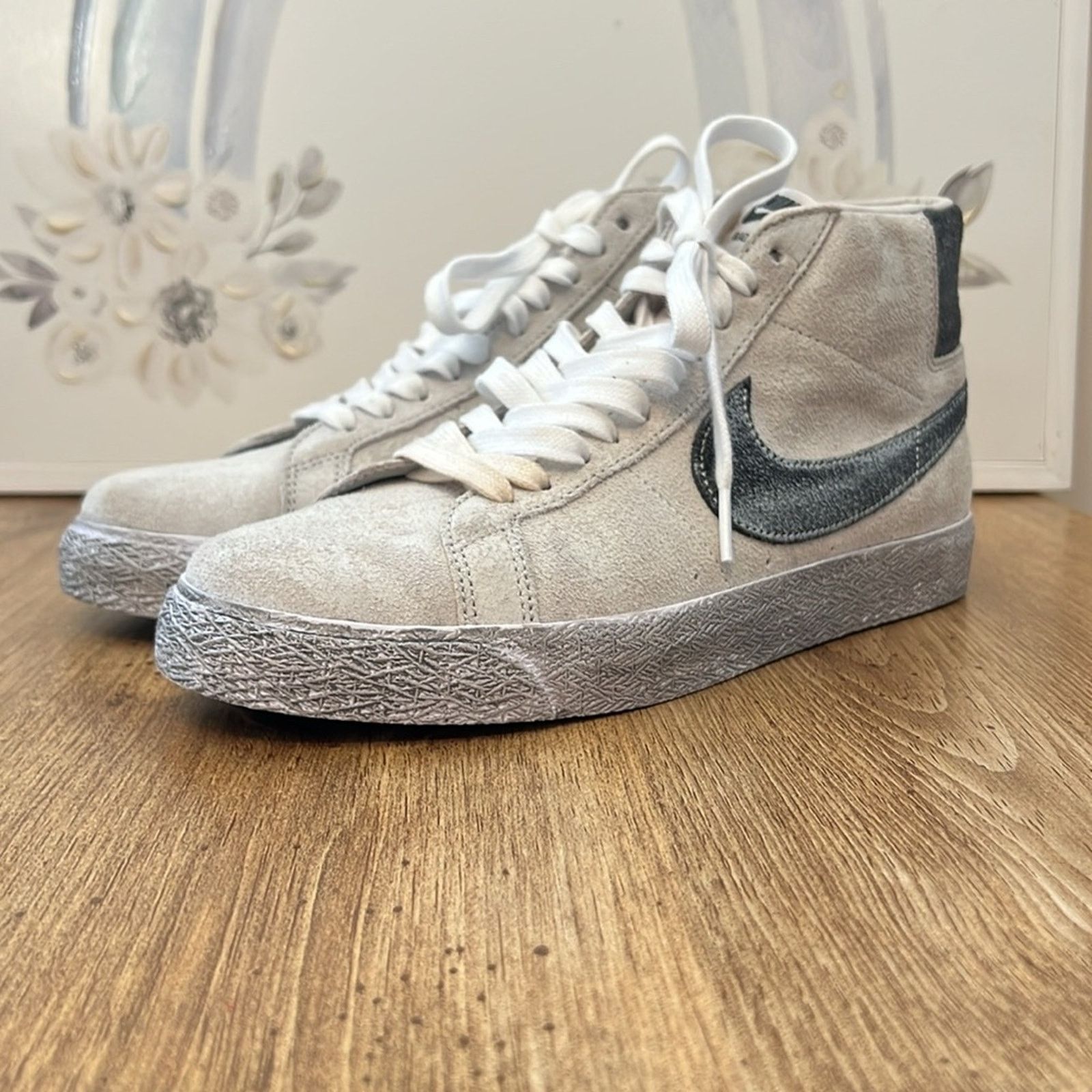 Nike Nike Zoom Blazer Mid Premium SB Faded Pack Grey Fog Black Size US 9.5 / IT 39.5 - 3 Thumbnail