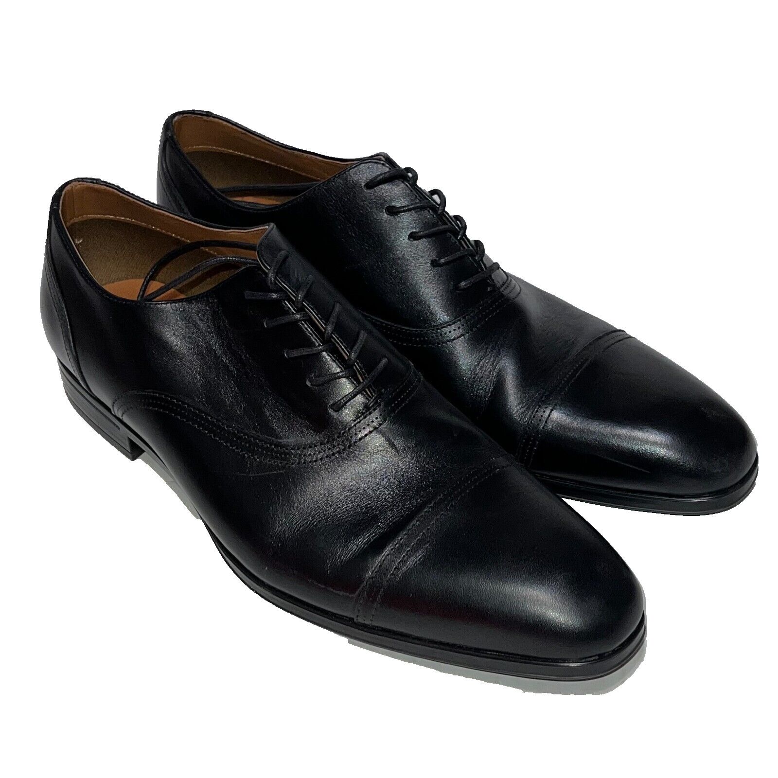 Aldo Aldo Black Leather Cap Toe Lace Dress Oxfords Men's 44 / 11 Size US 11 / EU 44 - 2 Thumbnail