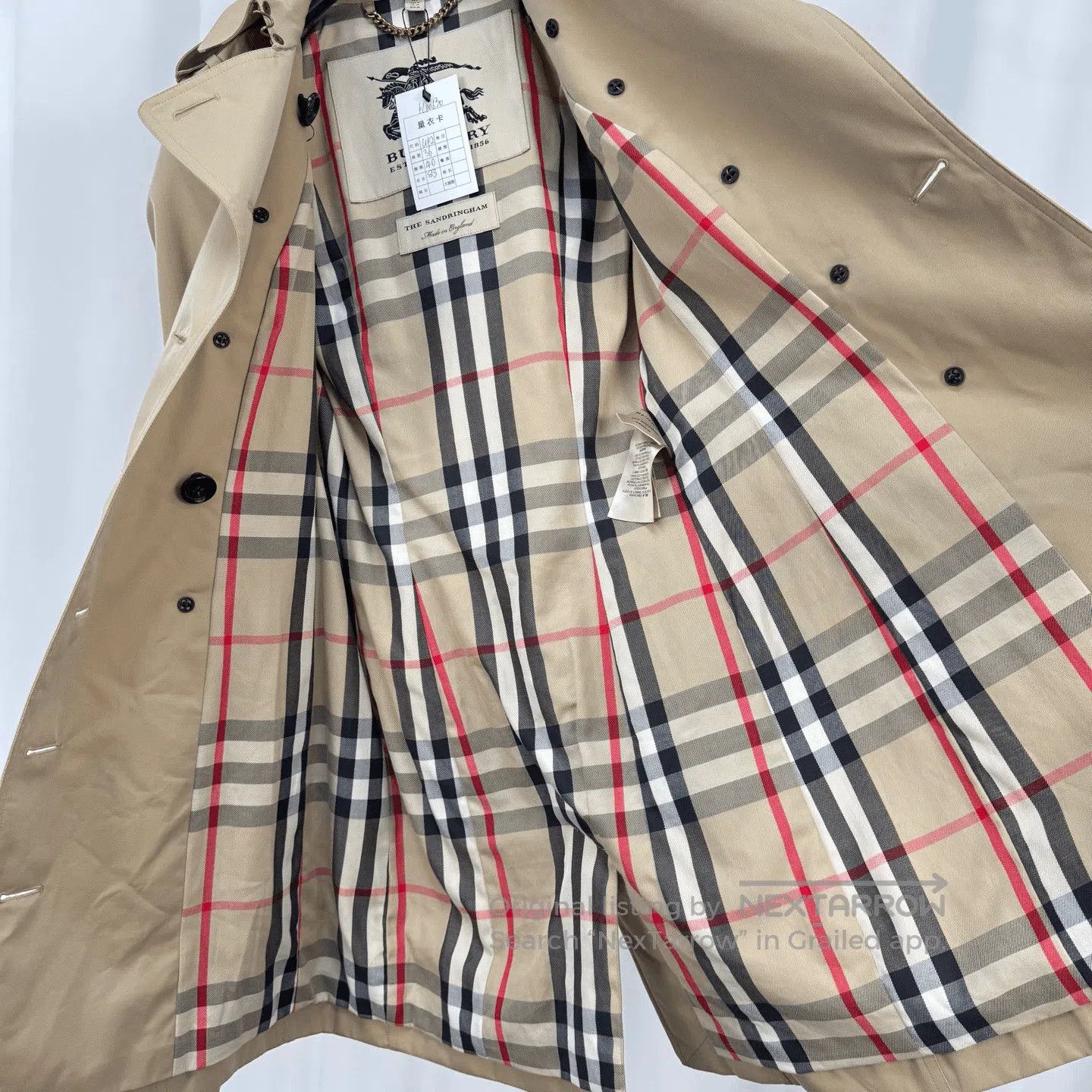 Burberry Burberry Beige Check Lining Trench Coat. Size M / US 6-8 / IT 42-44 - 5 Thumbnail
