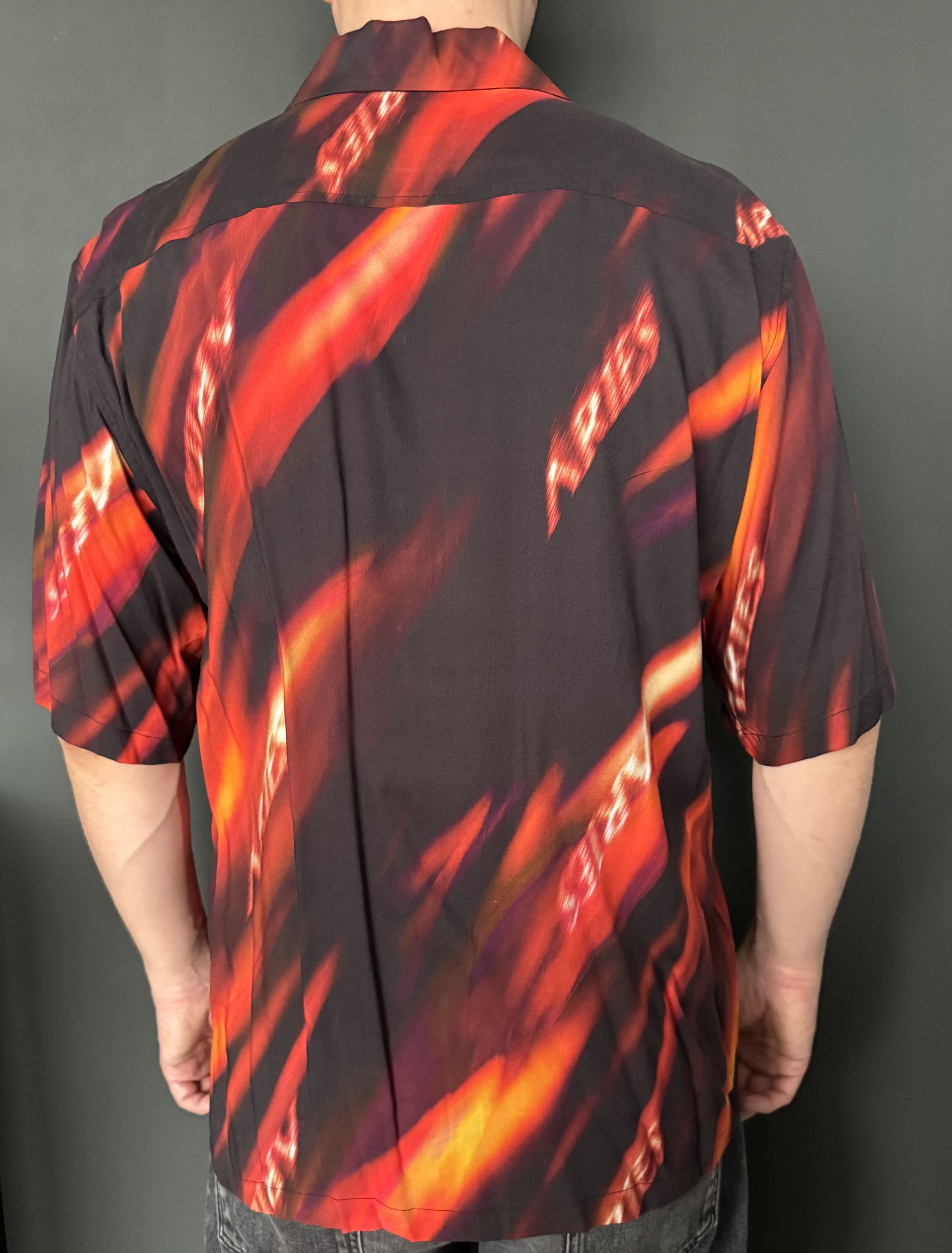 Aries Aries Arise Flame Print Camp Collar Shirt Size US L / EU 52-54 / 3 - 3 Thumbnail