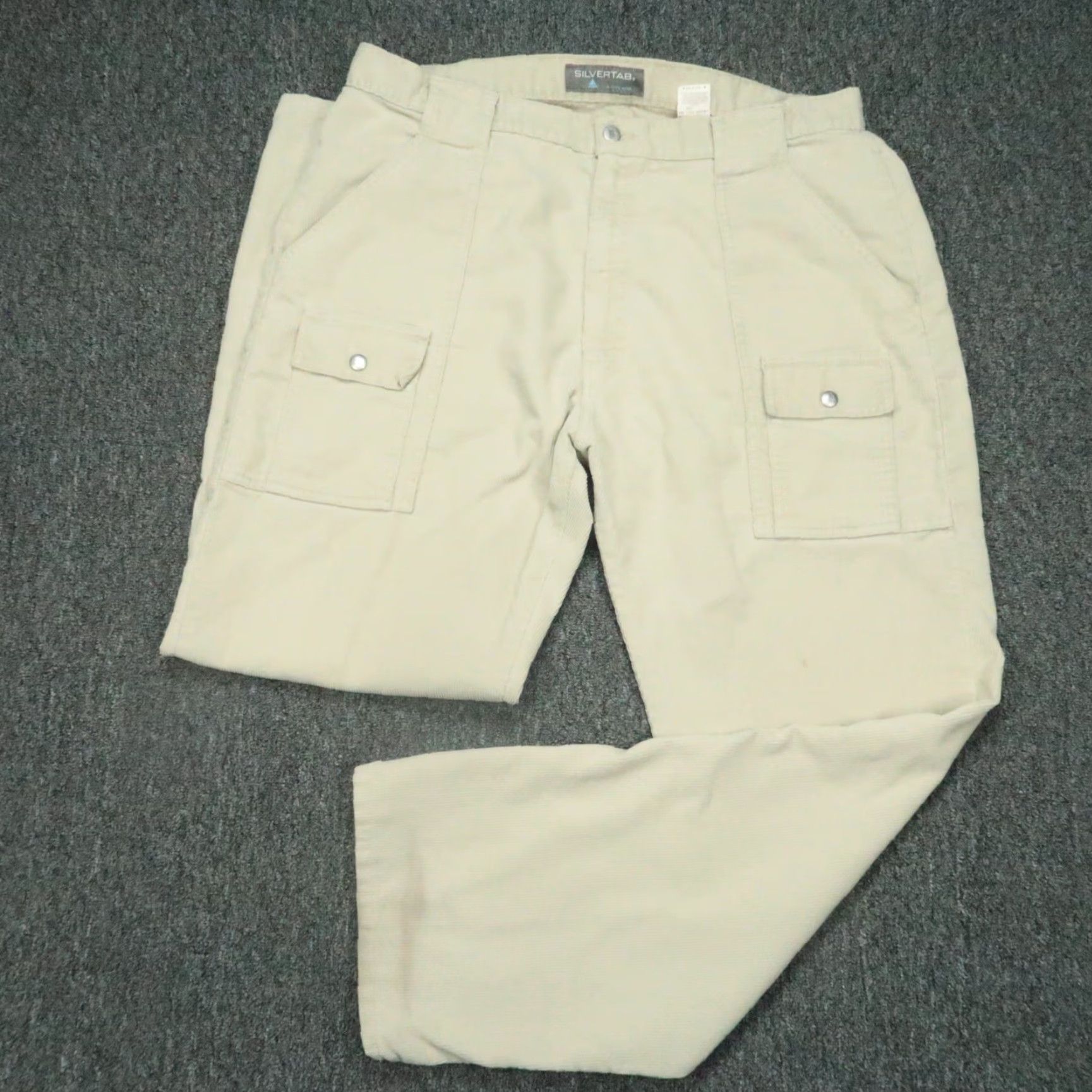 Levi's VINTAGE Levi's Silvertab Pants Men 38x32 Corduroy Stone Beige Baggy Chino Slim Straight Casual Mens Size US 38 / EU 54 - 2 Thumbnail