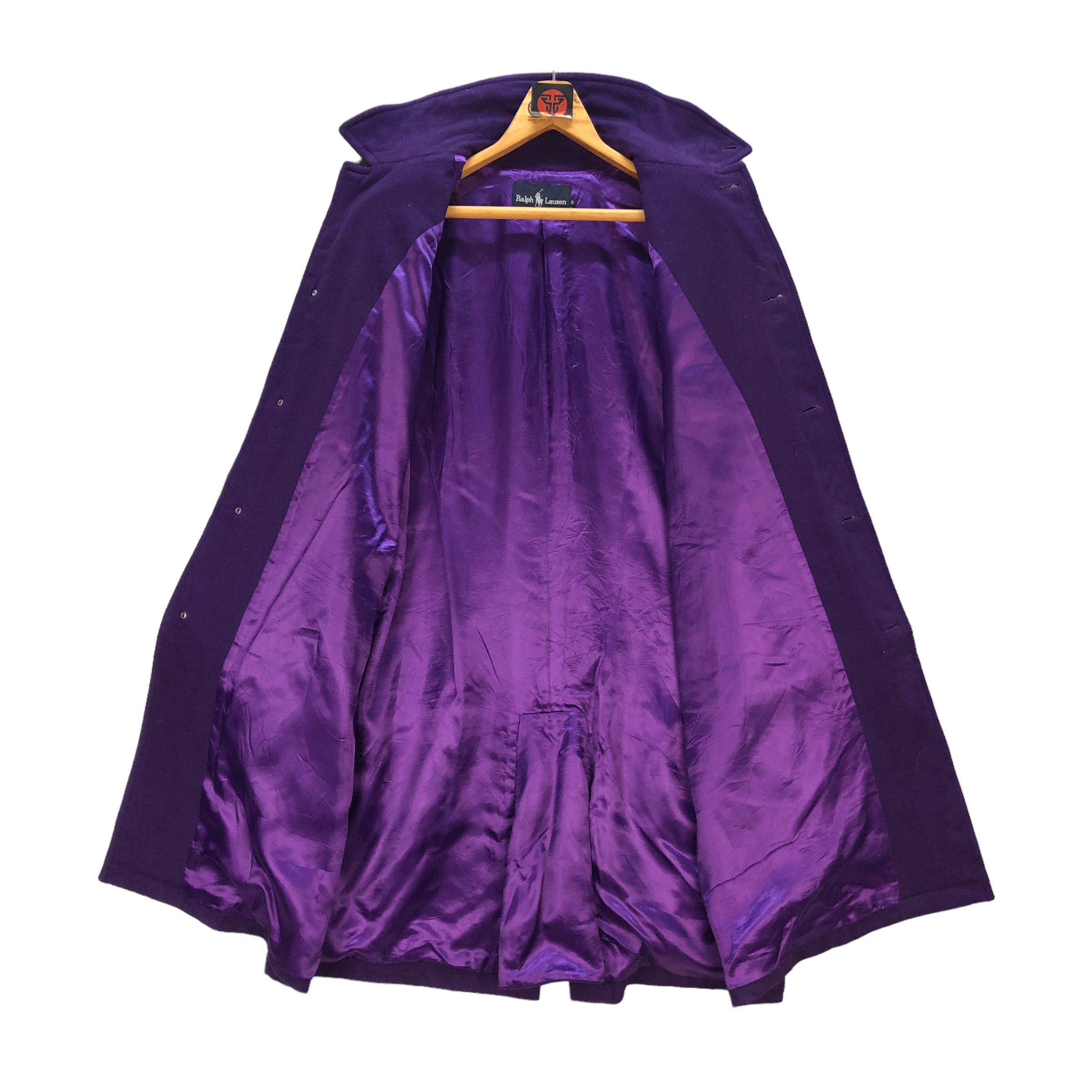Ralph Lauren RALPH LAUREN PURPLE WOOL LONG COAT #7345-131 Size US L / EU 52-54 / 3 - 6 Thumbnail