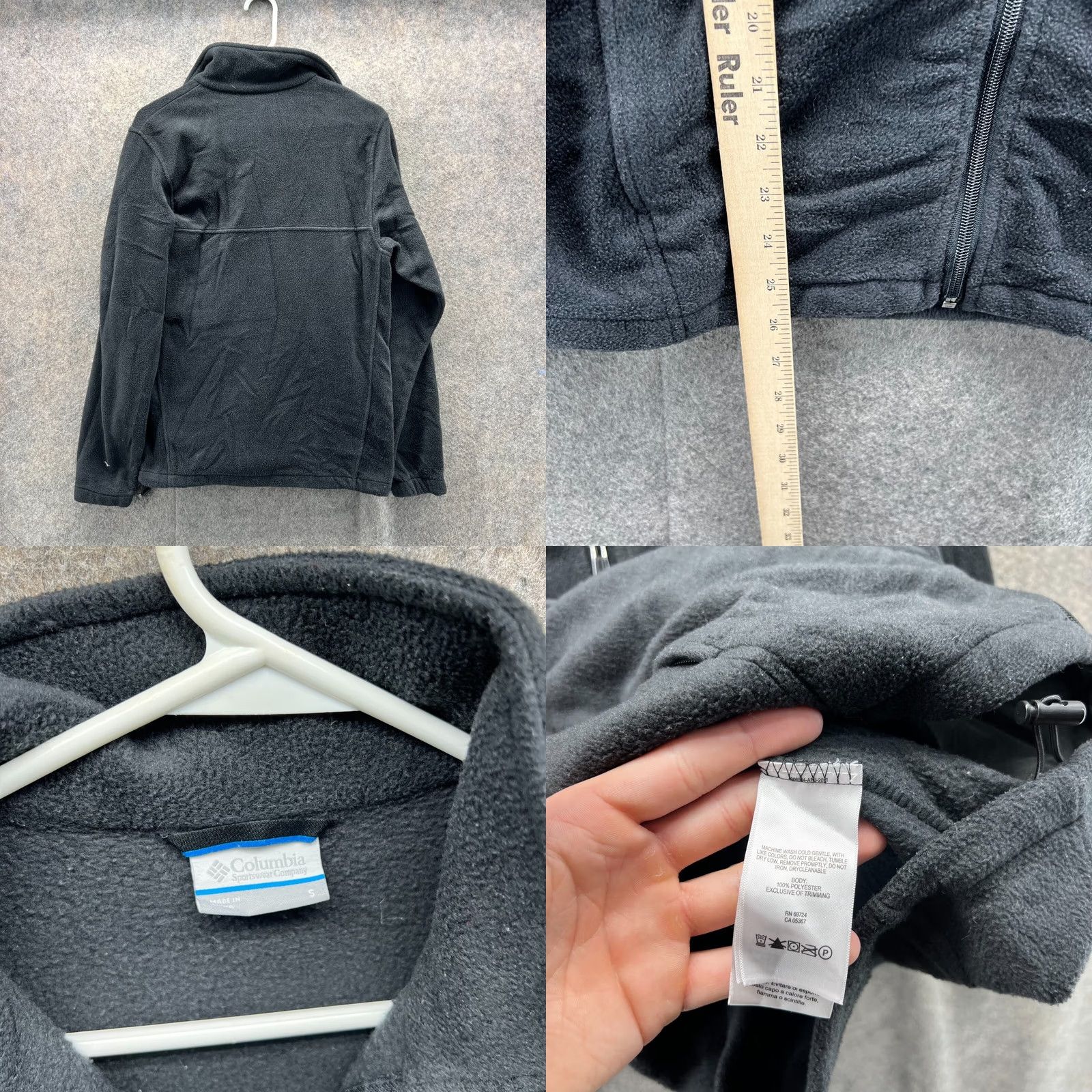 Vintage VINTAGE Columbia Sweater Women Small Black Full Zip Jacket Fleece Polyester Mountain Size S / US 4 / IT 40 - 8 Thumbnail