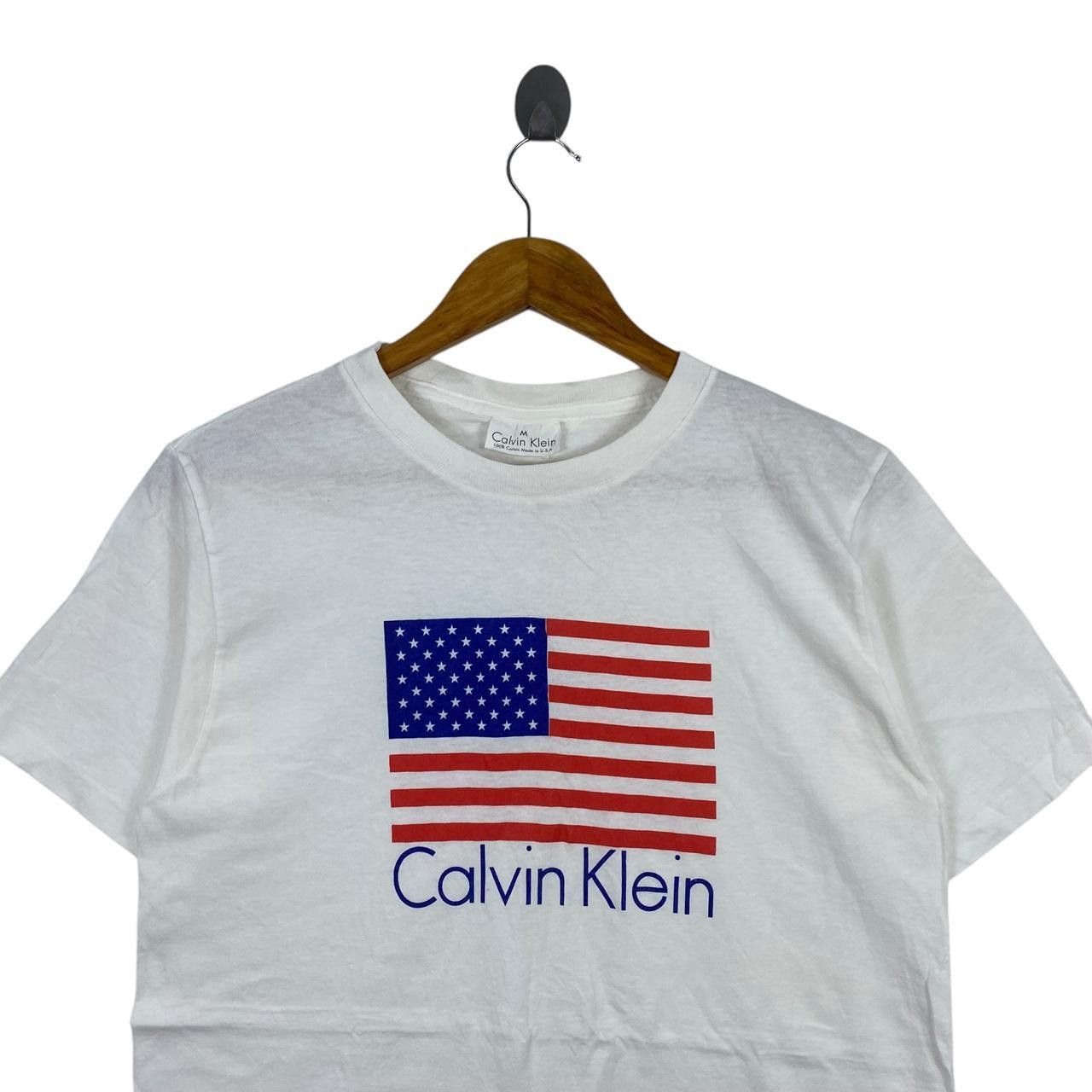 Calvin Klein Vintage 90’ CALVIN KLEIN CK New York USA Flag Tee Shirt Top Size M / US 6-8 / IT 42-44 - 2 Thumbnail