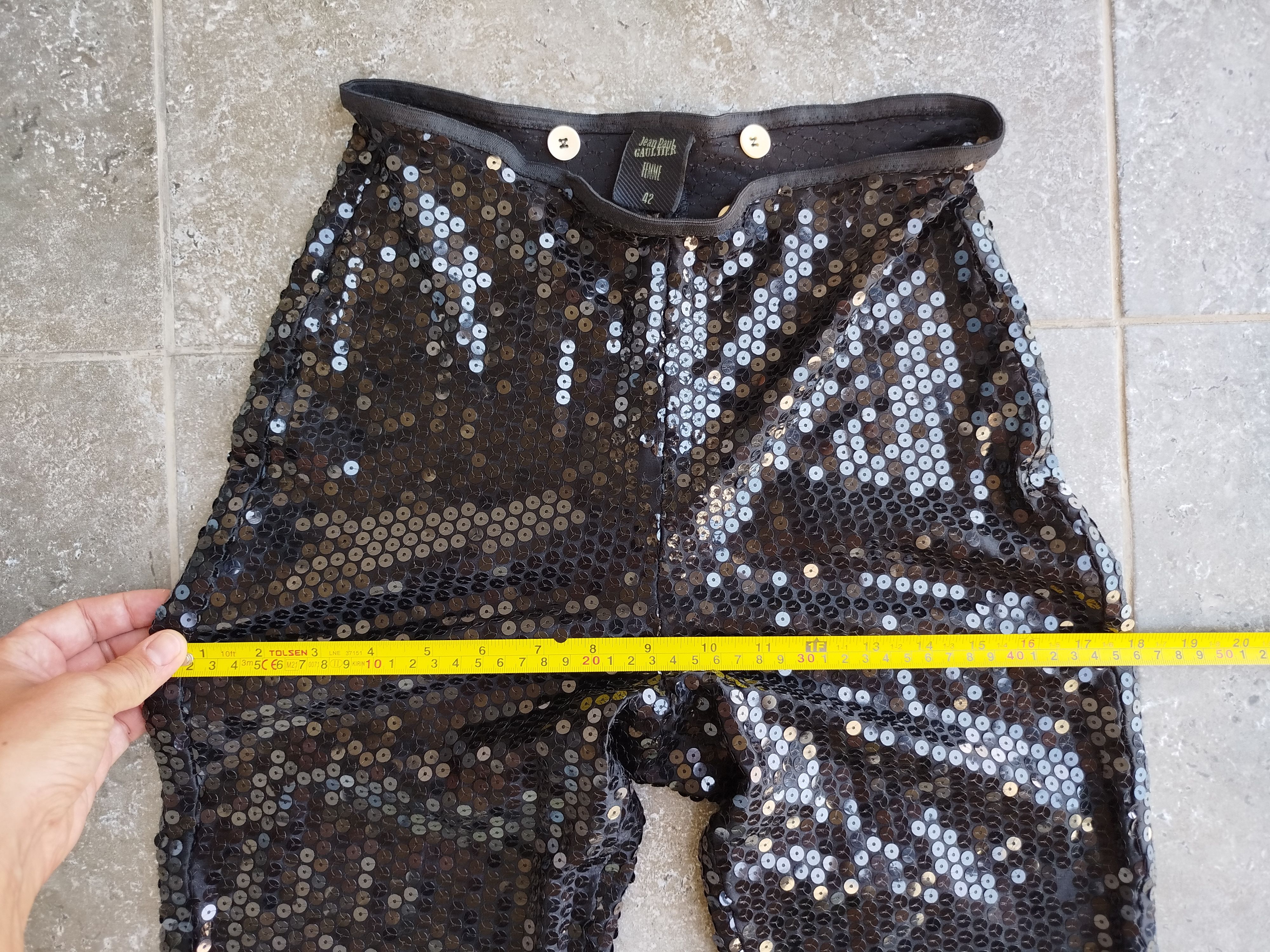 Jean Paul Gaultier Vintage Pants Leggings Sequin Stirrup 90s Size 42 Size 28" / US 6 / IT 42 - 16 Thumbnail