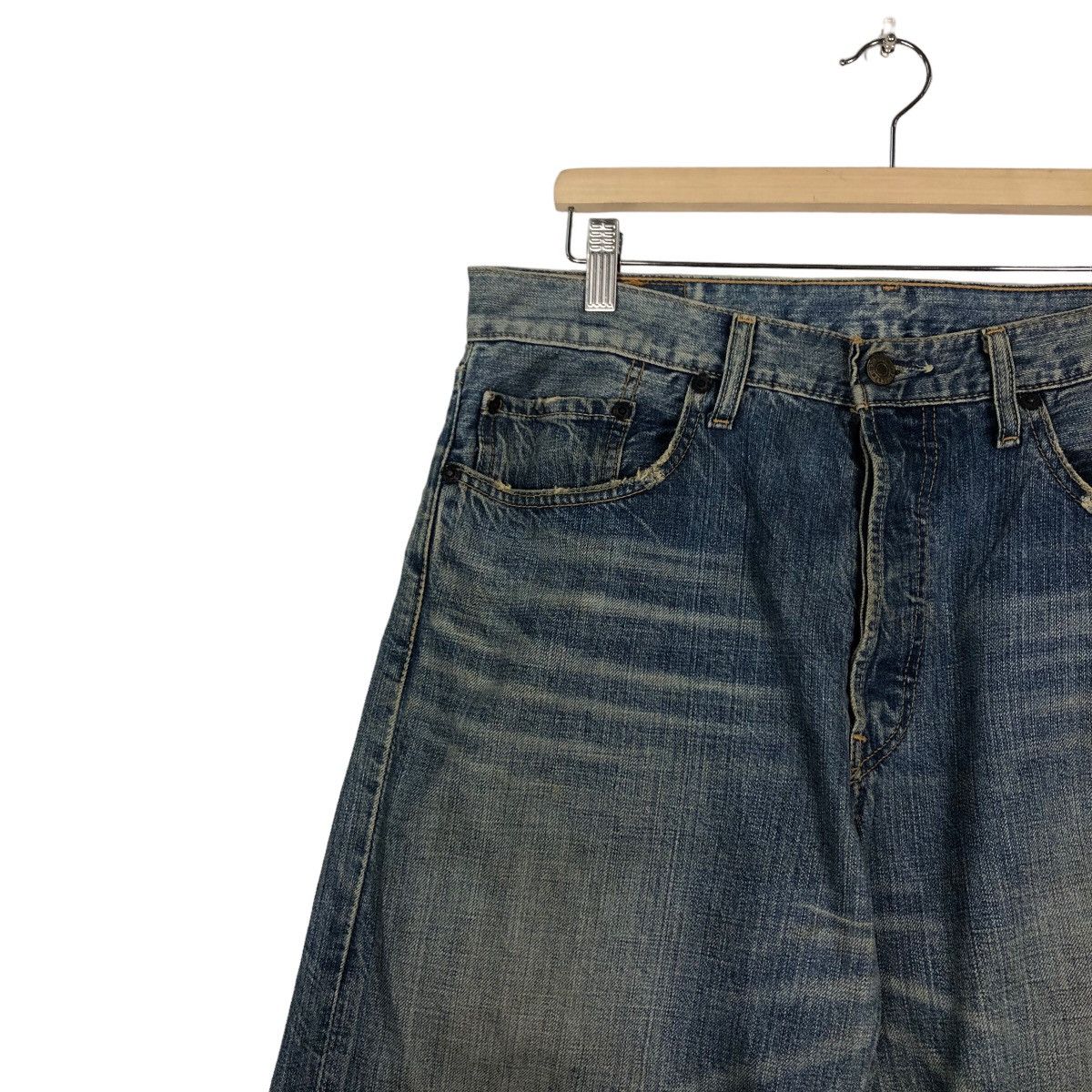 Levi's 🔥Vintage Lot 501 Levi’s Denim Jeans Biker Distressed Design Size US 34 / EU 50 - 7 Thumbnail