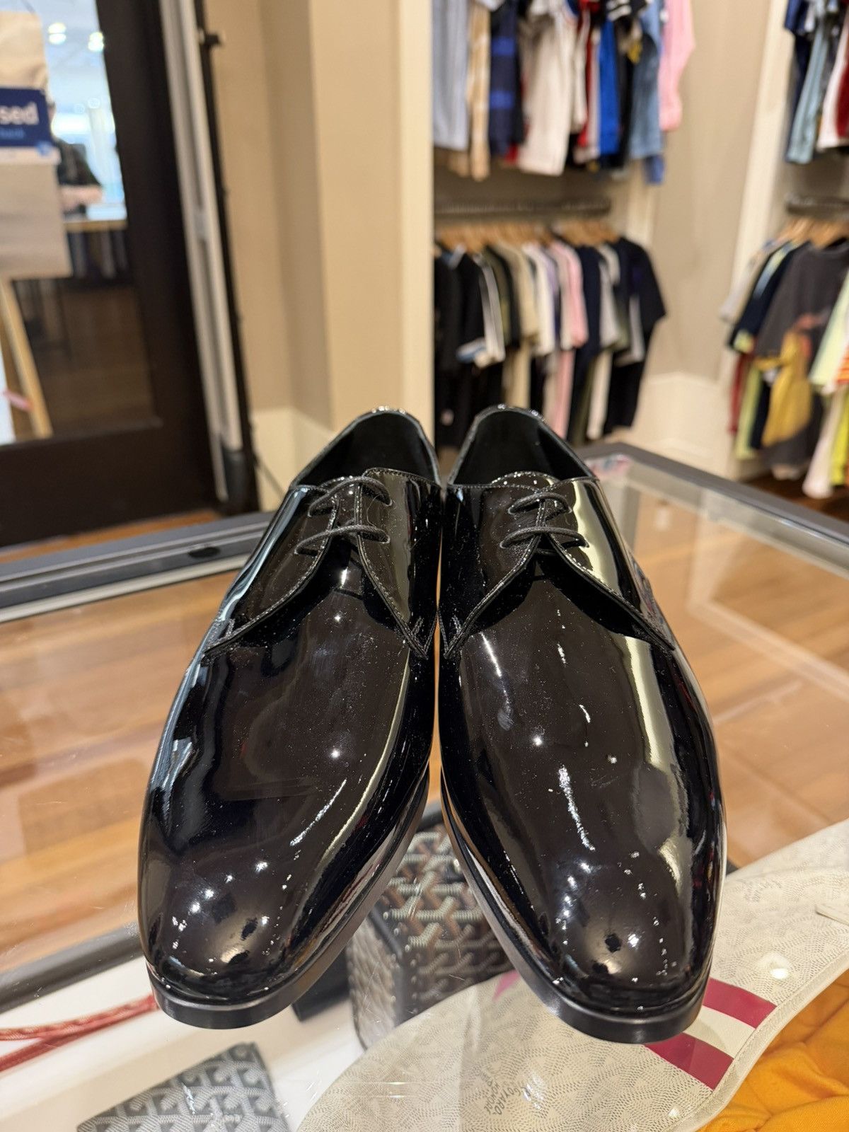 Saint Laurent Paris Saint Laurent Lace Up Patent Derby Shoes Size US 12 / EU 45 - 5 Thumbnail