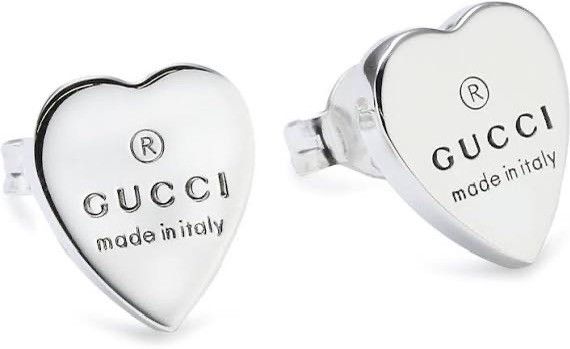 Gucci Authentic Gucci Heart Stud Earrings – Sterling Silver Size ONE SIZE - 4 Thumbnail