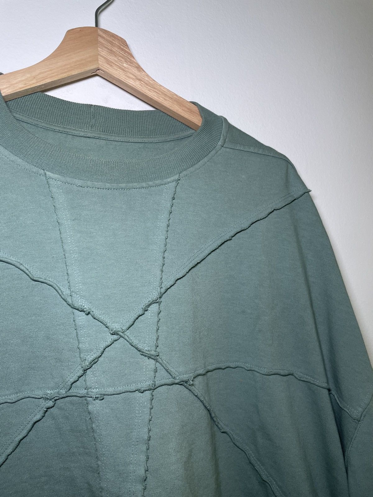 Rick Owens × Rick Owens Drkshdw Rick Owens DRKSHDW Luxor Crater Tee – Pale Green – OS Size US M / EU 48-50 / 2 - 3 Thumbnail