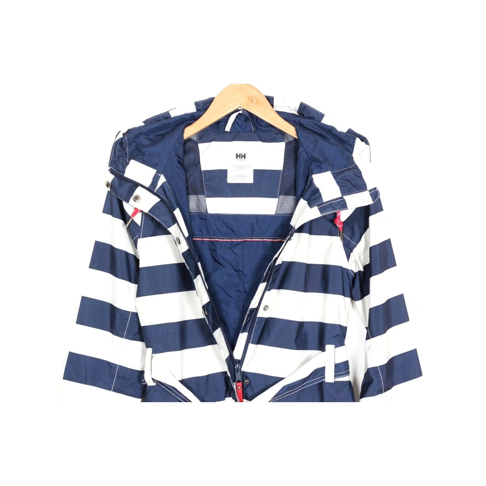 Helly Hansen HELly Hansen Belted Hooded Raincoat Jacket Women S White, Blue Waterproof, All Seasons, Regular Size S / US 4 / IT 40 - 6 Thumbnail
