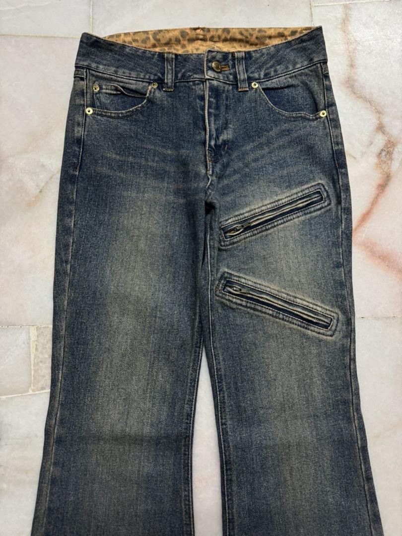 Tornado Mart 💥FLARE💥INSANE JAPANESE RUSTY MUDMAX BELL BOTTOM ZIPPER STYLE Size US 26 / EU 42 - 2 Thumbnail