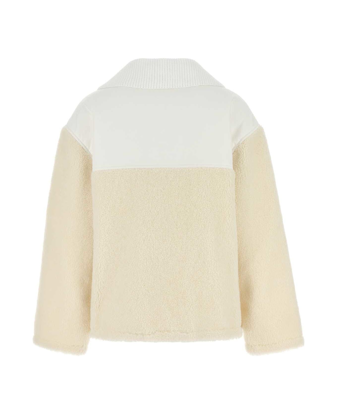 Gucci oc11z1125 Wool Blend Fleece Zip Jacket in Beige Size M / US 6-8 / IT 42-44 - 2 Thumbnail