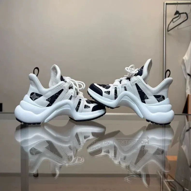 Louis Vuitton Louis Vuitton Archlight 24 White Blue Sneakers . Size US 10 / EU 43 - 4 Thumbnail