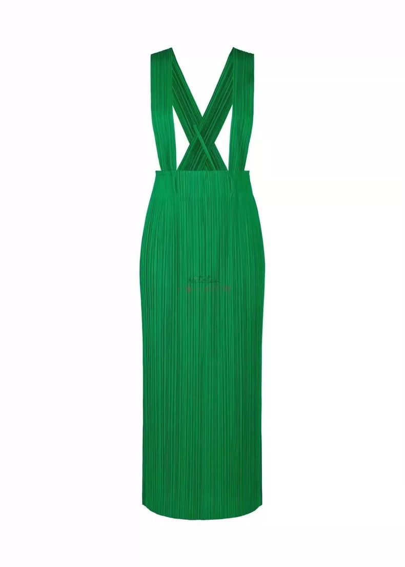 Issey Miyake Issey Miyake size:3 Green pleated dress Size S / US 4 / IT 40 - 3 Thumbnail