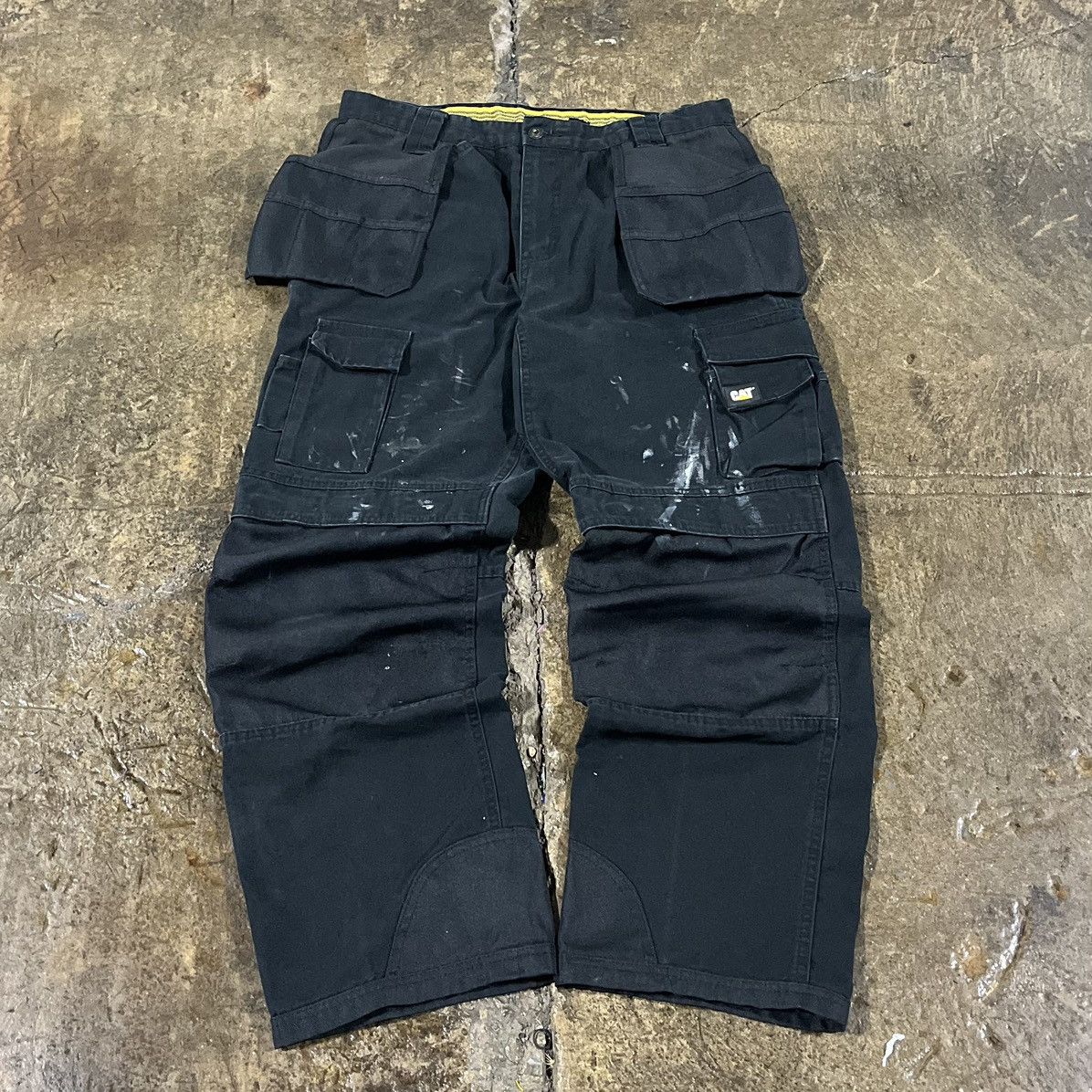 Carhartt × Vintage Crazy Y2K Carhartt Style Cargo Carpenter Workwear Pants Size US 34 / EU 50 - 2 Thumbnail