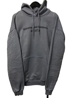 Vetements Unicorns And Rainbows Blue Hoodie size S/L Authentic