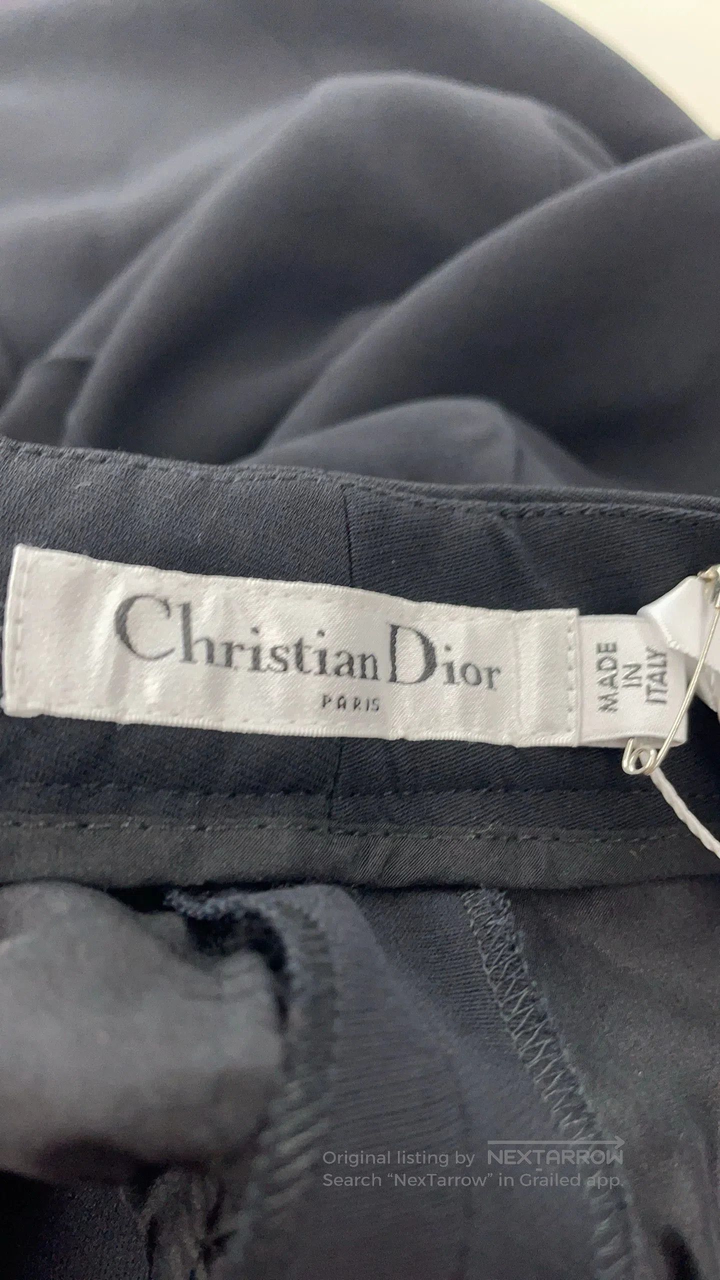 Dior black silk casual pants by Dior. Size US 34 / EU 50 - 3 Thumbnail