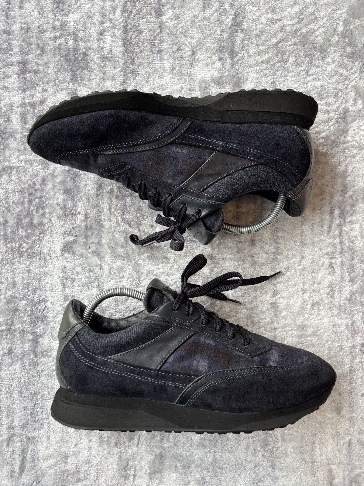 Santoni Santoni Low-Top Sneakers Combined Suede Leather Size US 8.5 / EU 41-42 - 1 Thumbnail