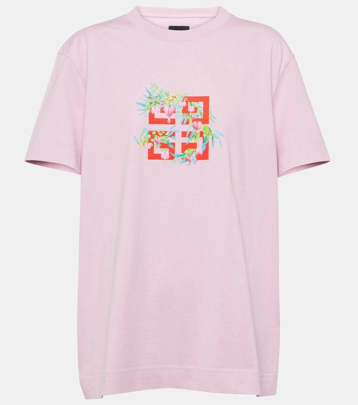 Givenchy o1srvl11e1224 4G Printed Cotton Jersey T-Shirt in Old Pink Size L / US 10 / IT 46 - 1 Thumbnail