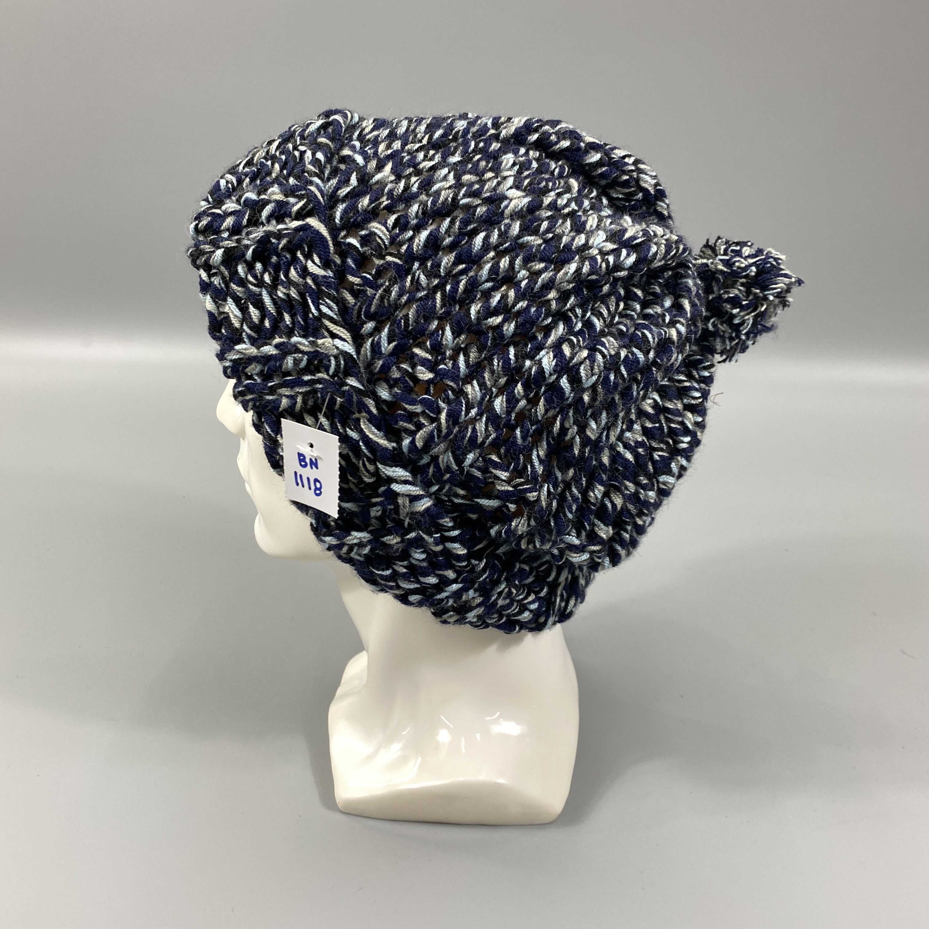 Japanese Brand Knit Snow Cap Beanie Hat With Pom Pom -BN1118 Size ONE SIZE - 1 Thumbnail