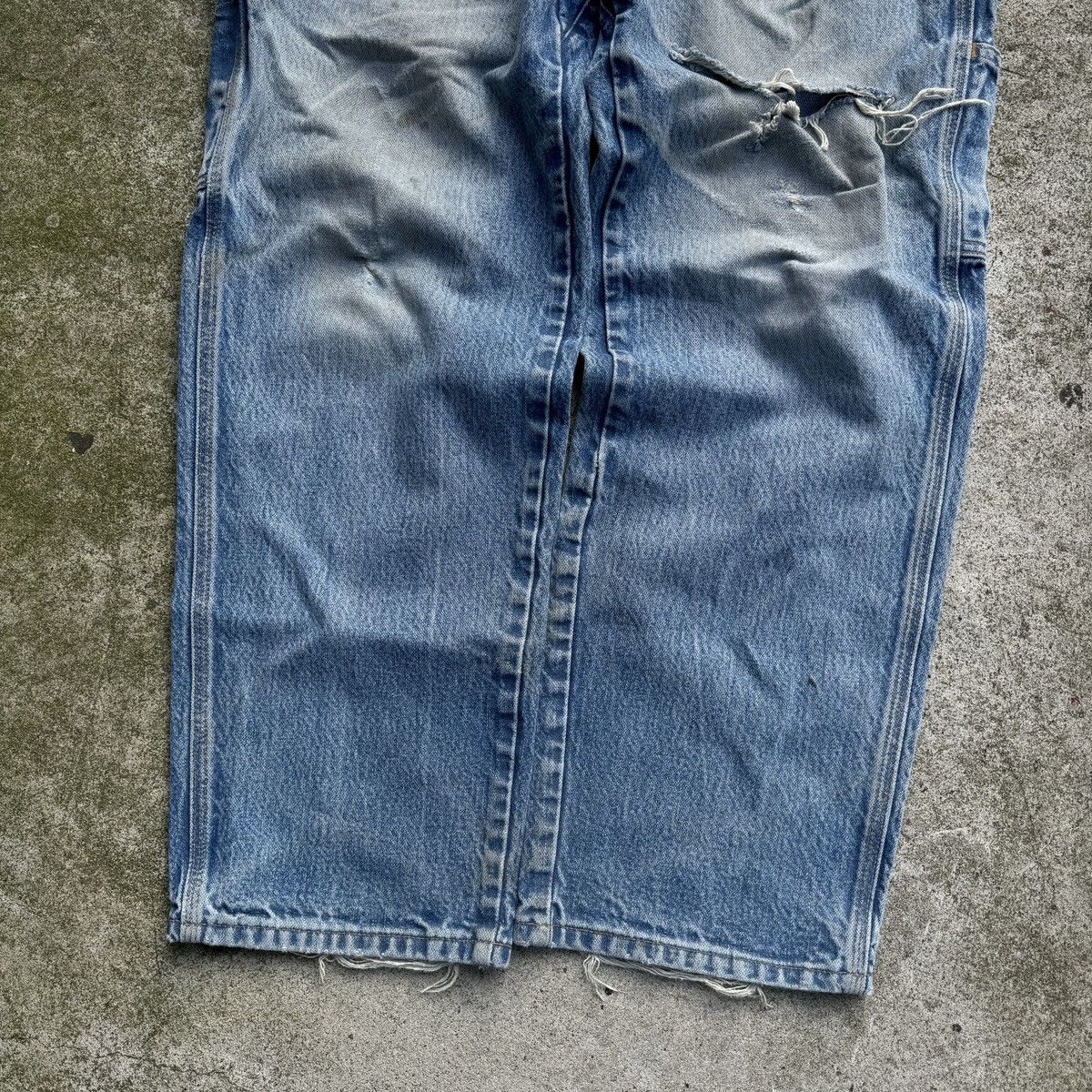 Vintage 90s Faded Thrashed Distressed Workwear Jeans ERD Grunge Size US 34 / EU 50 - 10 Thumbnail