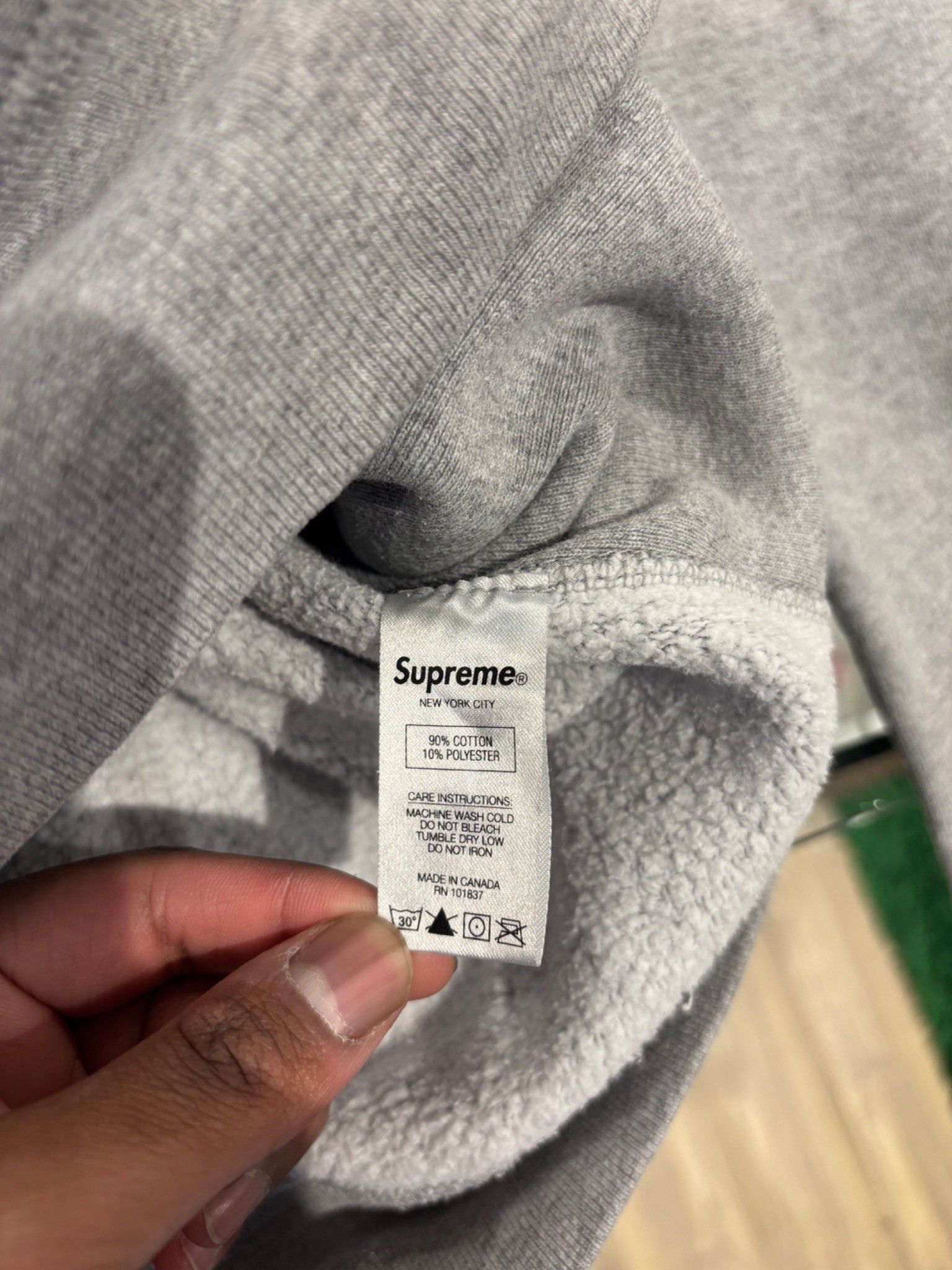 Supreme Supreme Cross Box Logo Hooded Sweatshirt Heather Grey Size US L / EU 52-54 / 3 - 9 Thumbnail
