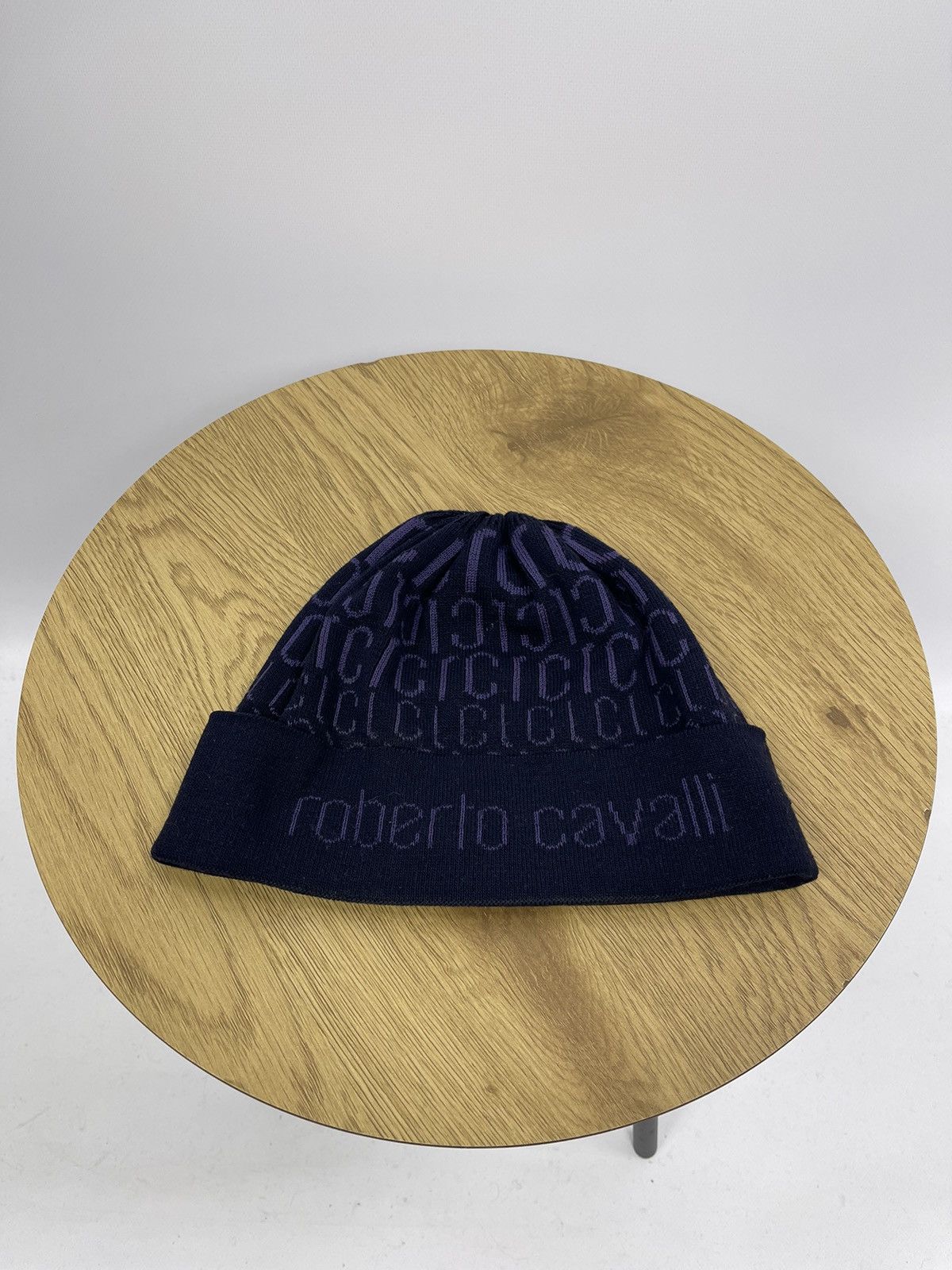 Roberto Cavalli Roberto Cavalli Blue Multilogo Beanie Hat Logo unisex Size ONE SIZE - 1 Thumbnail