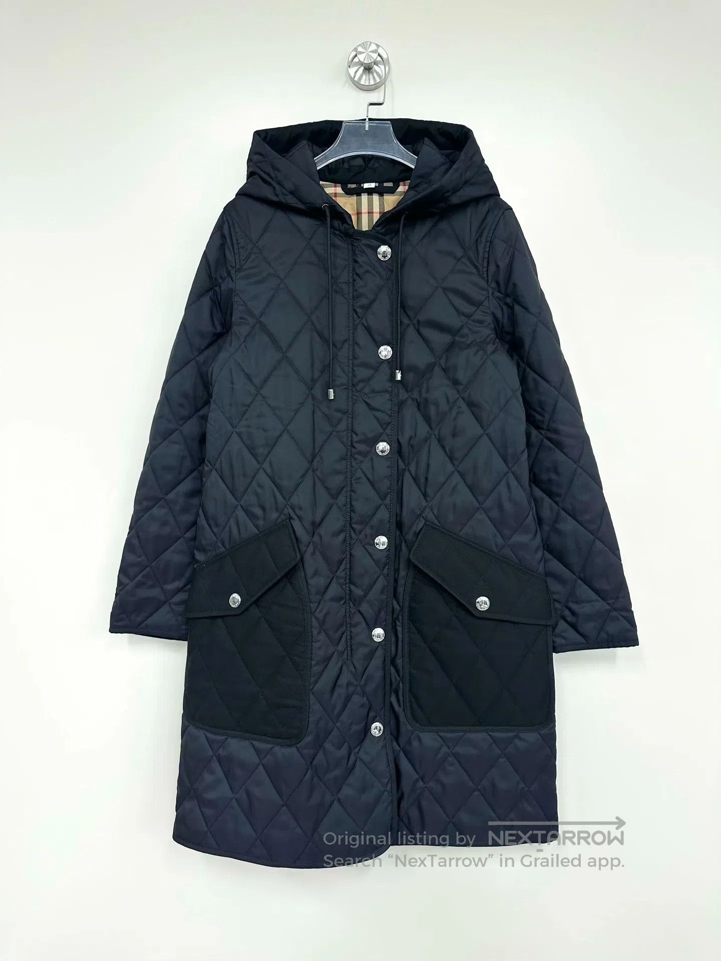 Burberry Burberry Black Long Lined Plaid Zip-Up Hooded Jacket| Size US XS / EU 42 / 0 - 1 Thumbnail