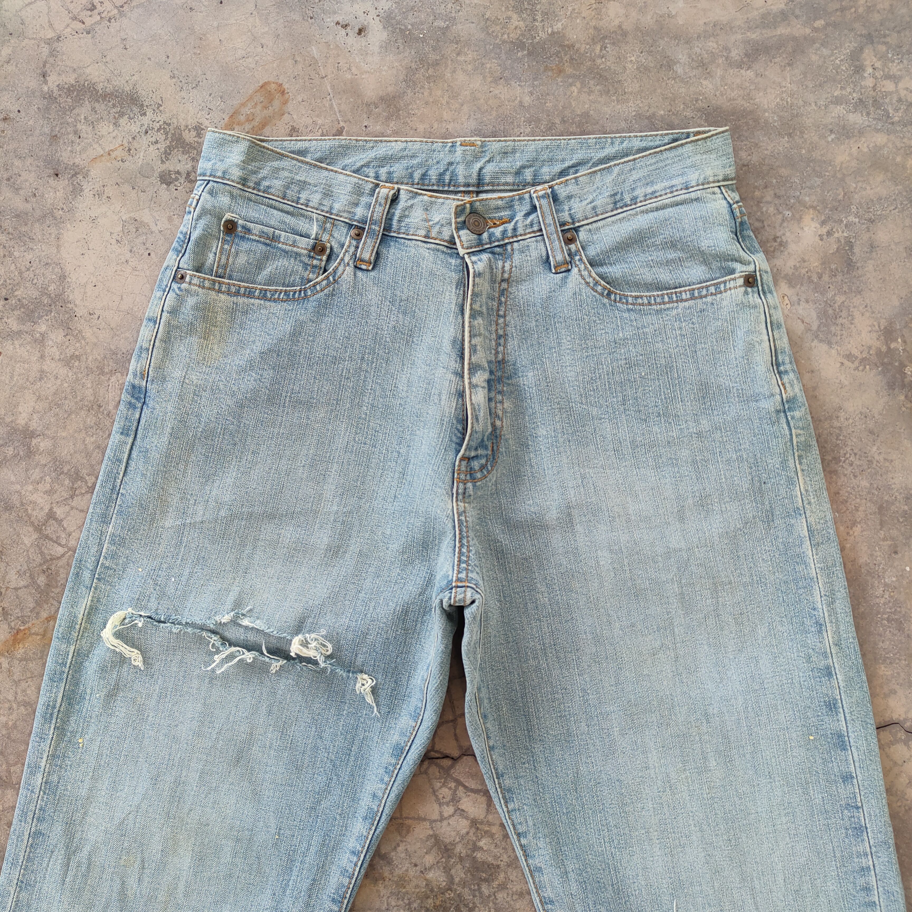 Japanese Brand × Jean × Vintage W30 VINTAGE JAPANESE FADED RIPPED DISTRESSED JEANS PANTS Size US 30 / EU 46 - 4 Thumbnail