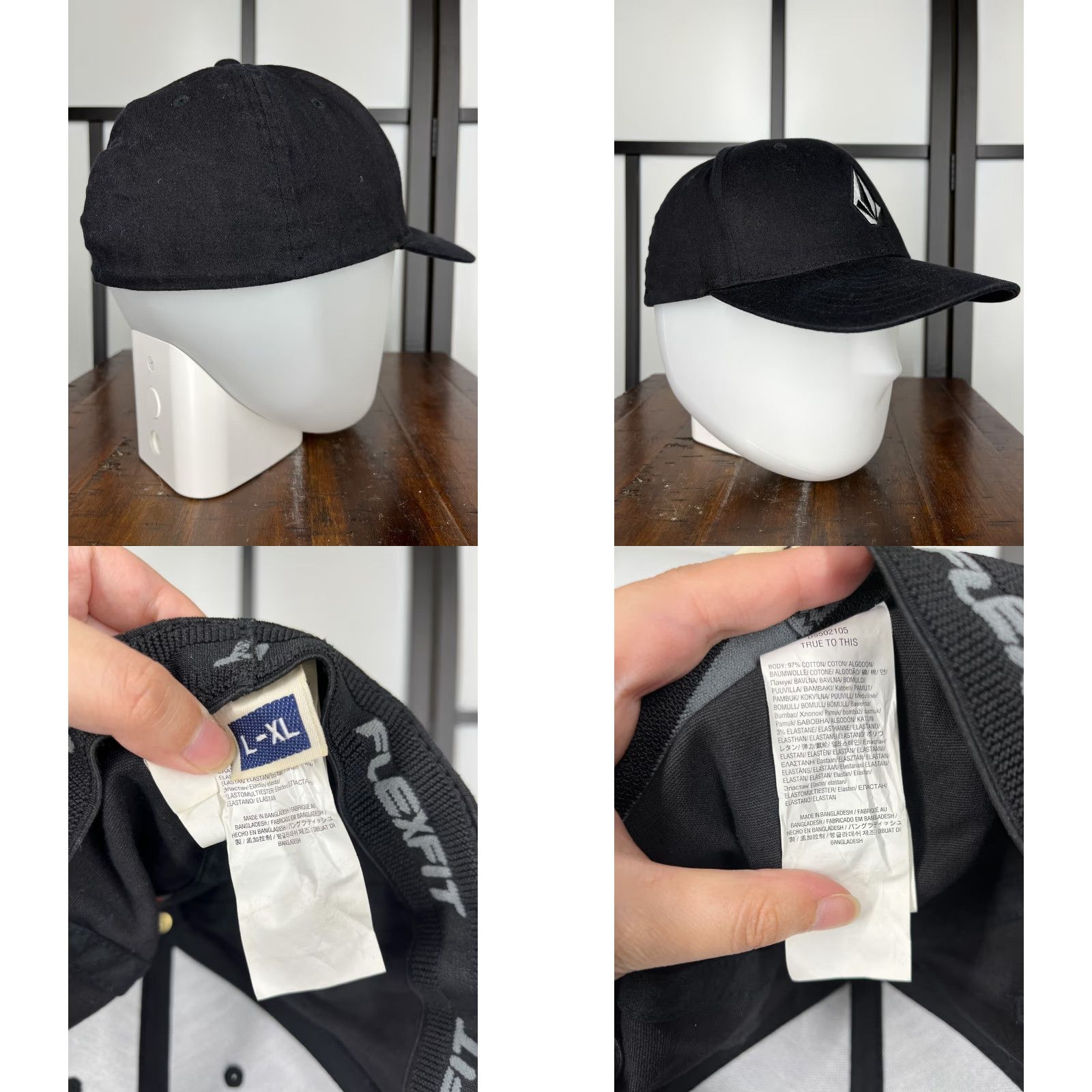 Volcom Volcom Hat Cap Fitted Adult Large Black Cotton Flexfit Skater Skate Beach Size ONE SIZE - 8 Thumbnail