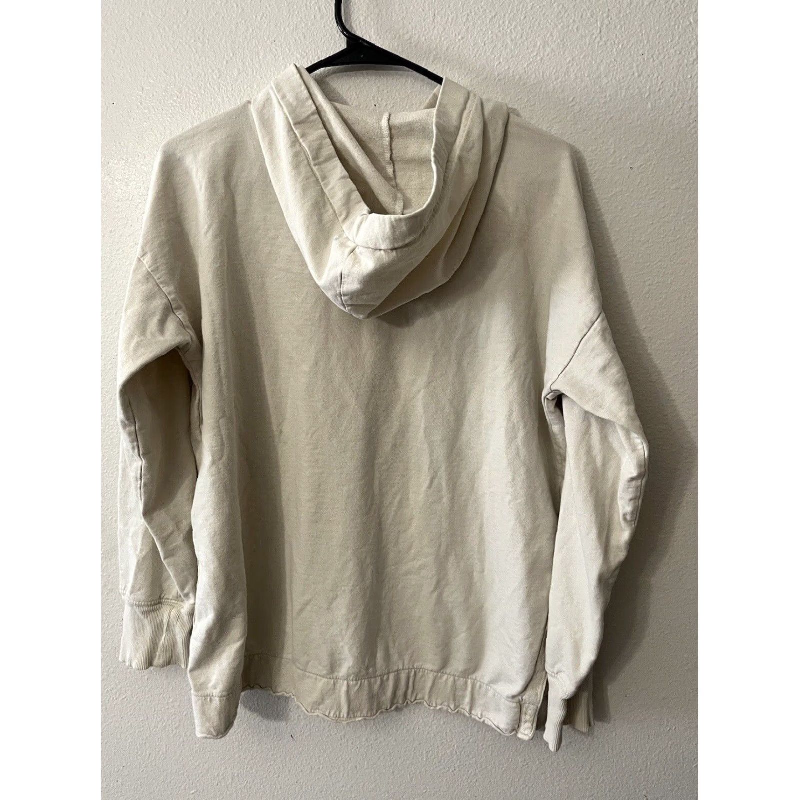 Vintage VINTAGE Aerie Women's Hoodie Pullover Oversized Ivory No Drawstring Activewear Small Size S / US 4 / IT 40 - 2 Thumbnail