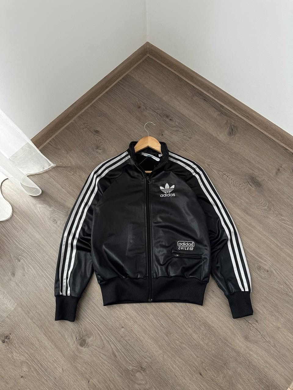 Adidas × Vintage Vintage Adidas Chile 62 Black Full Zip Hoodie Size US M / EU 48-50 / 2 - 11 Thumbnail