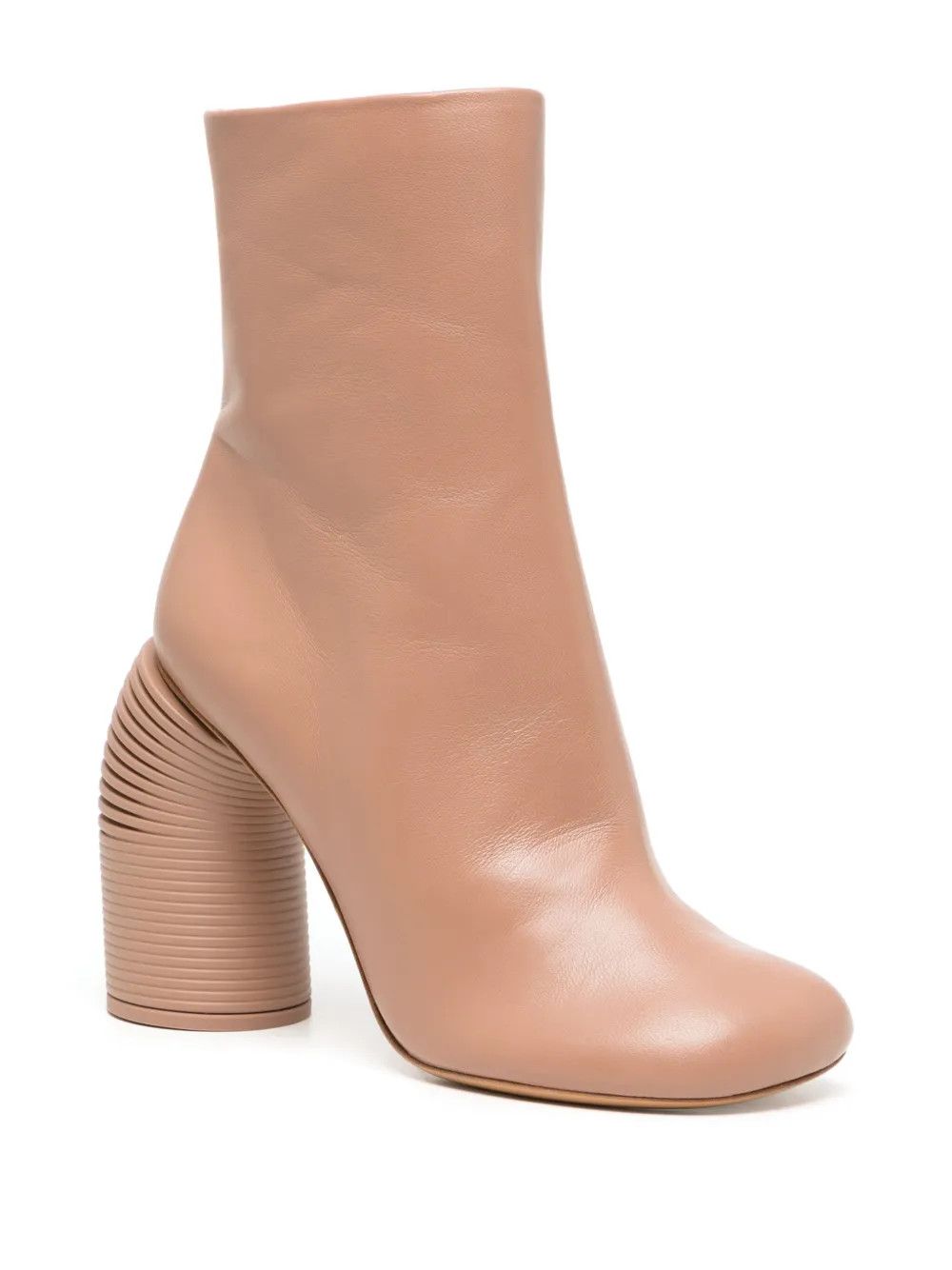 Off-White o1y1225 Leather Ankle Boots in Blush Size US 9 / IT 39 - 2 Thumbnail