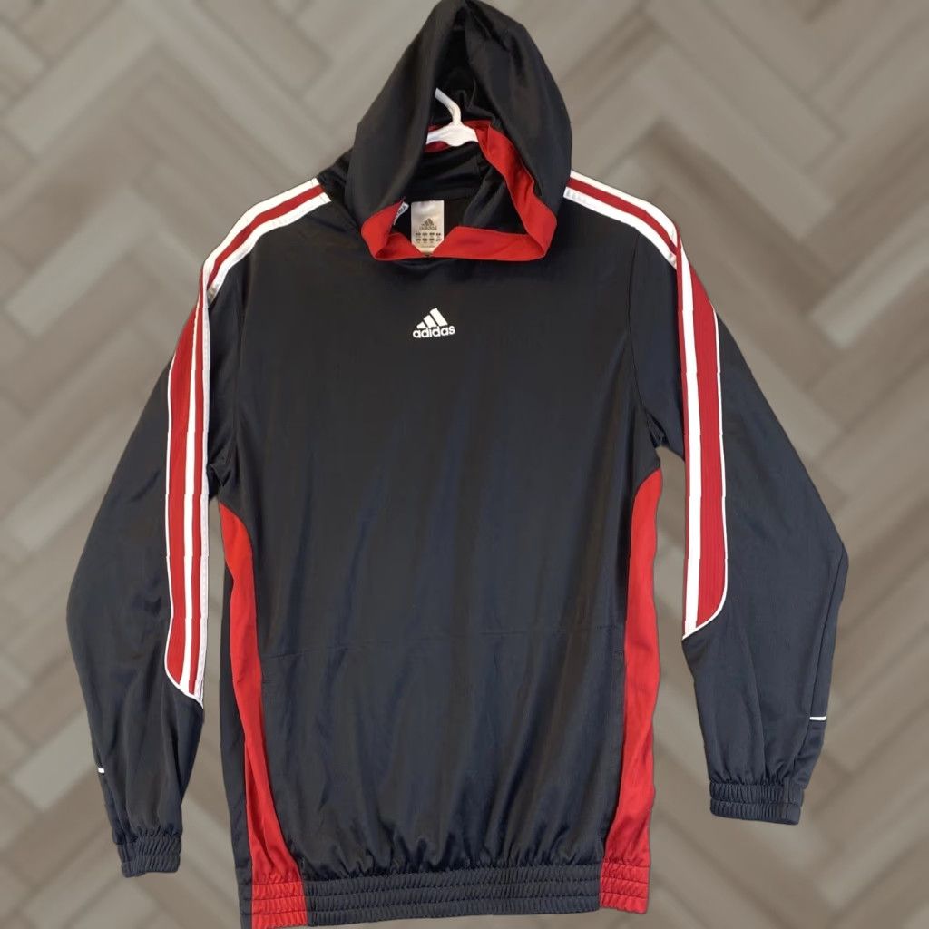 Adidas adidas Men Jacket ClimaLite Black 3 Stripe Sleeve Zip Front Pockets XL / 69-7 Size US XL / EU 56 / 4 - 1 Thumbnail